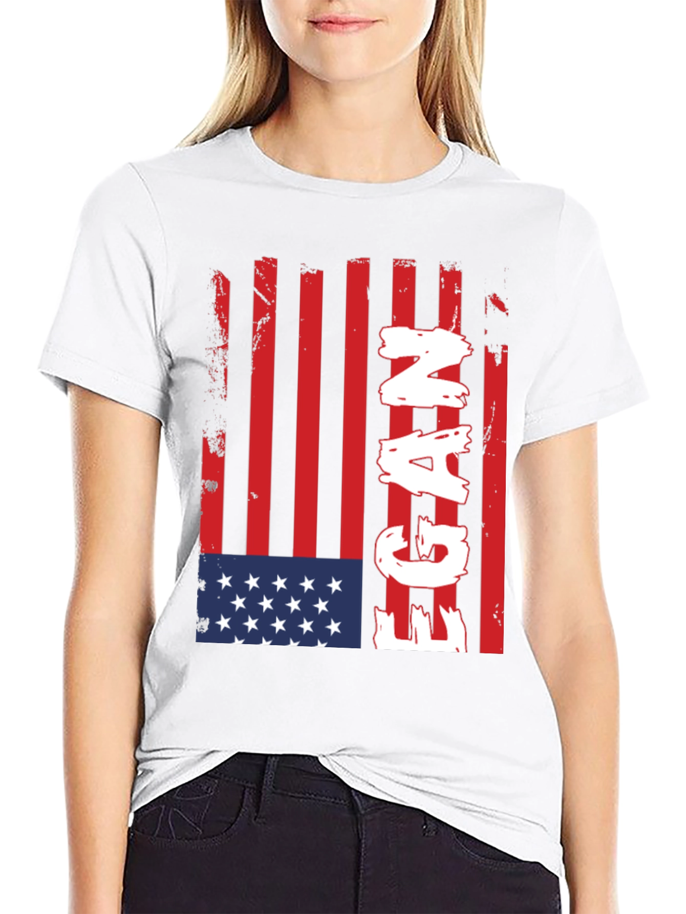 Egan American Flag Graphic T-Shirt