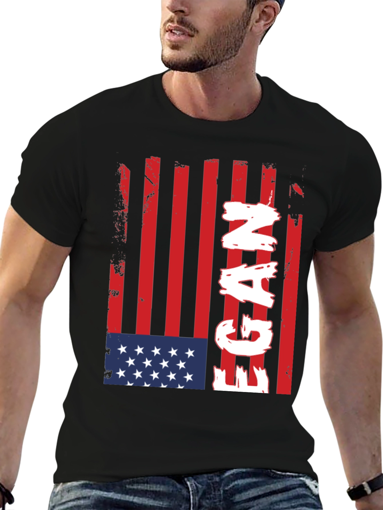 Egan American Flag Graphic T-Shirt
