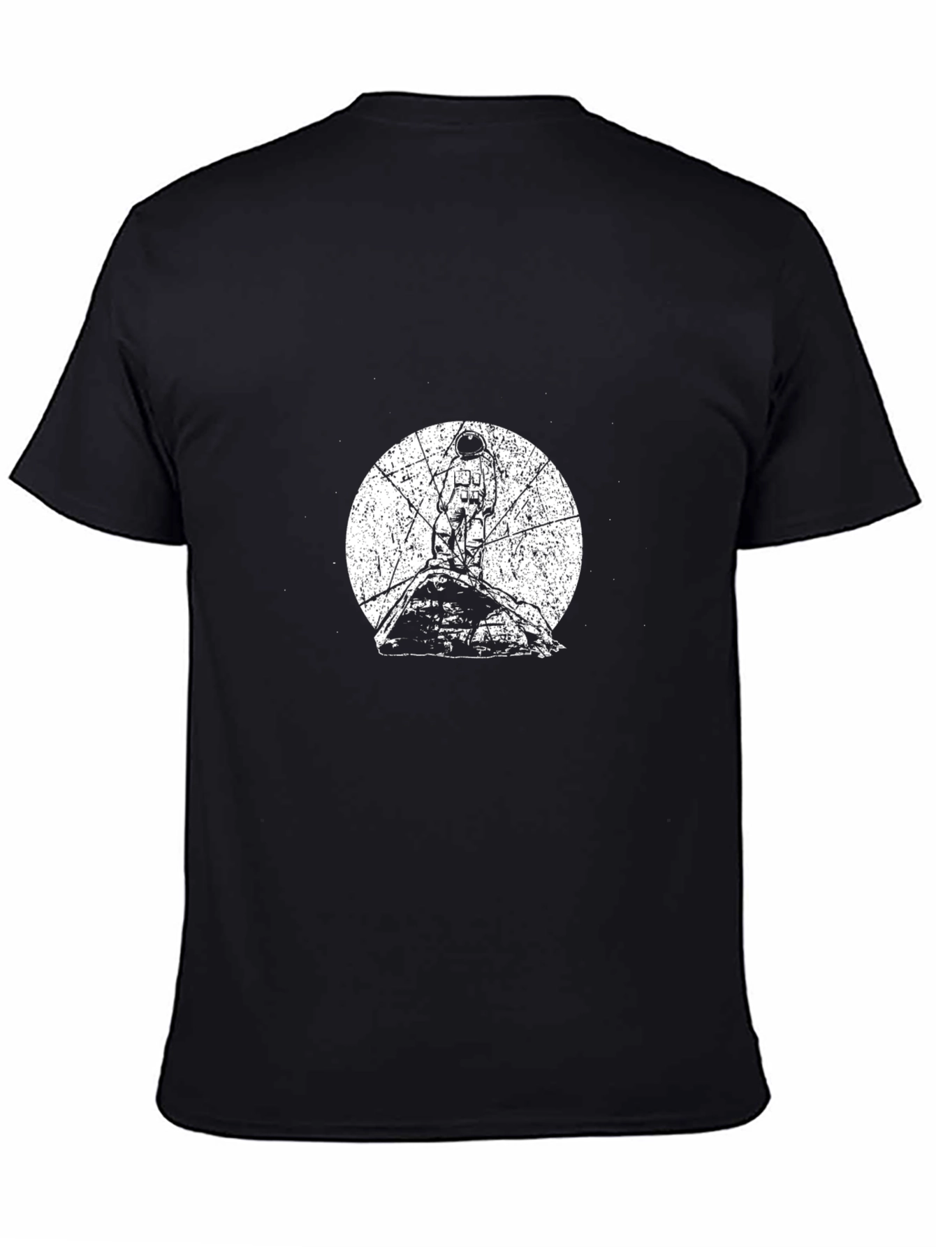 Astronaut Graphic Tee - Black Cotton Comfort