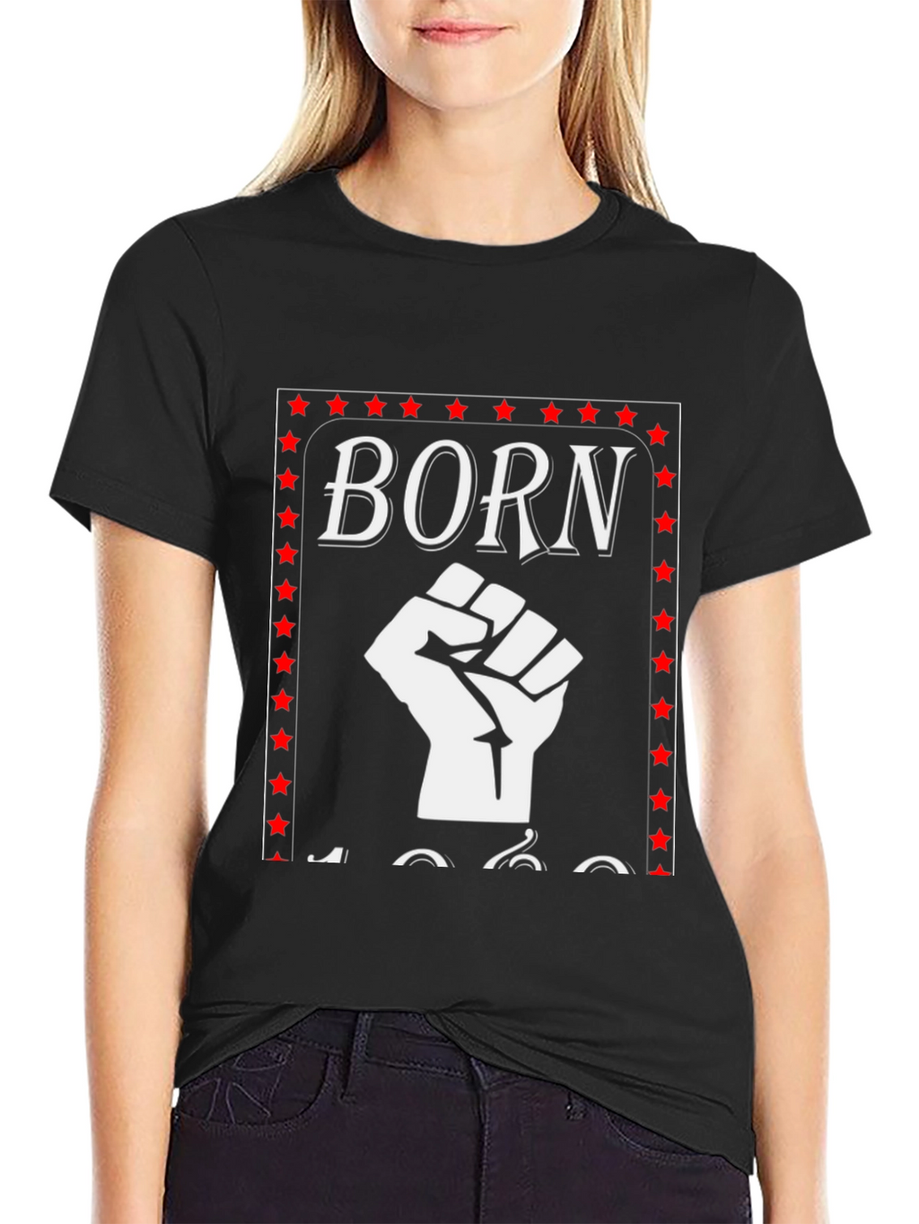 Born In 1960s Fist Graphic T-Shirt