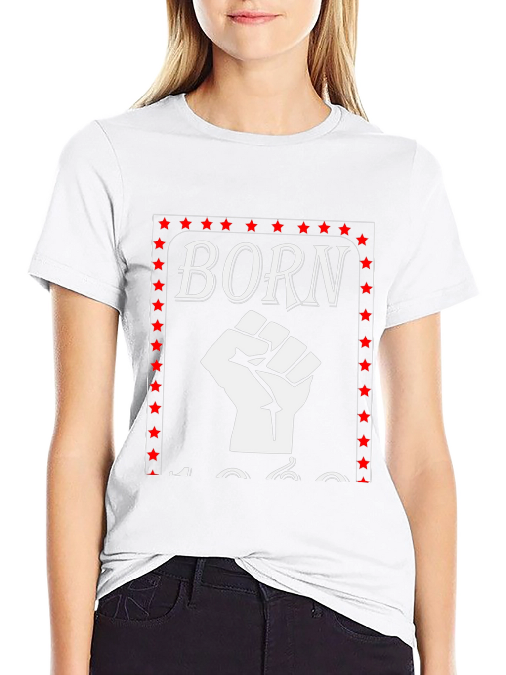 Born In 1960s Fist Graphic T-Shirt