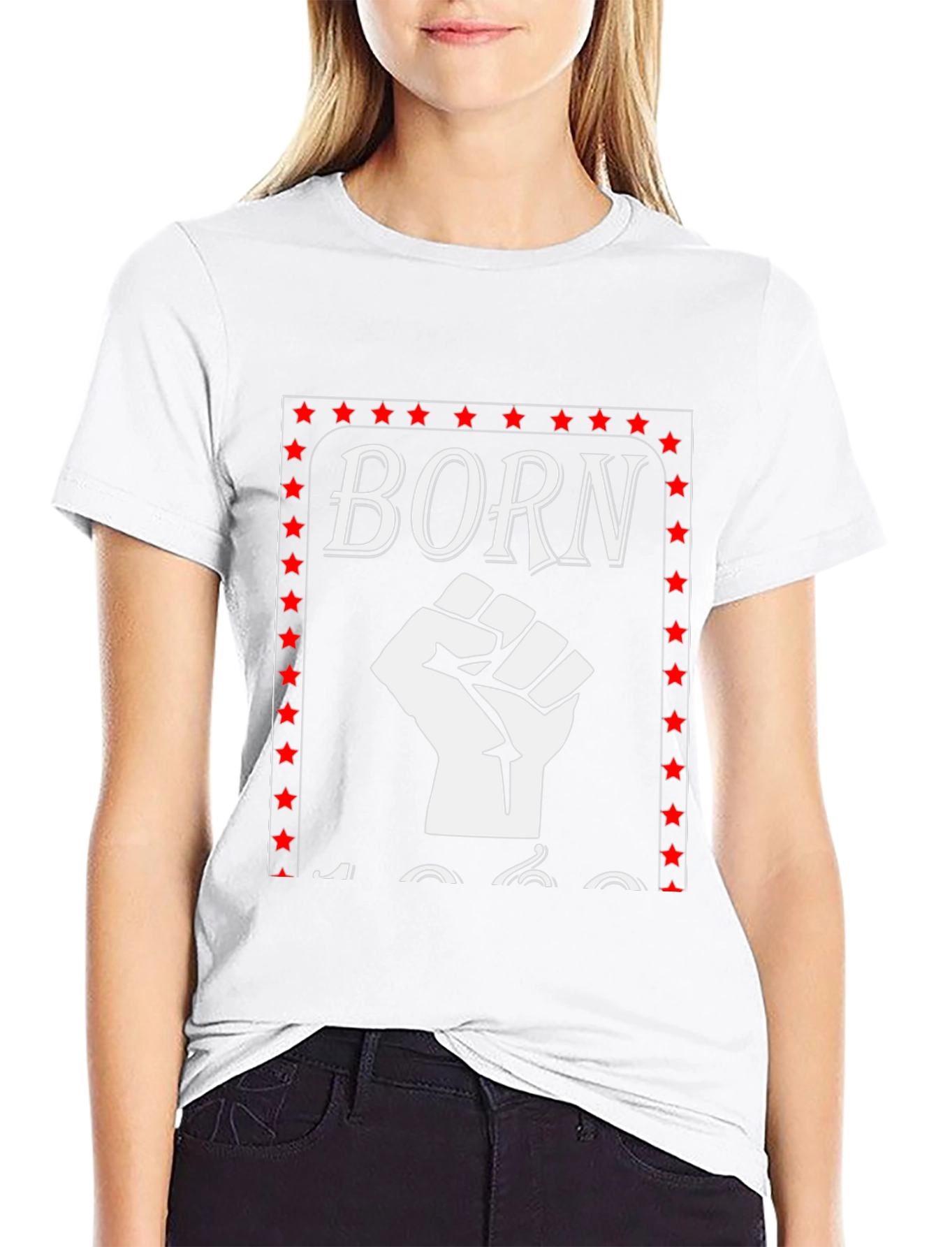 Born In 1960s Fist Graphic T-Shirt