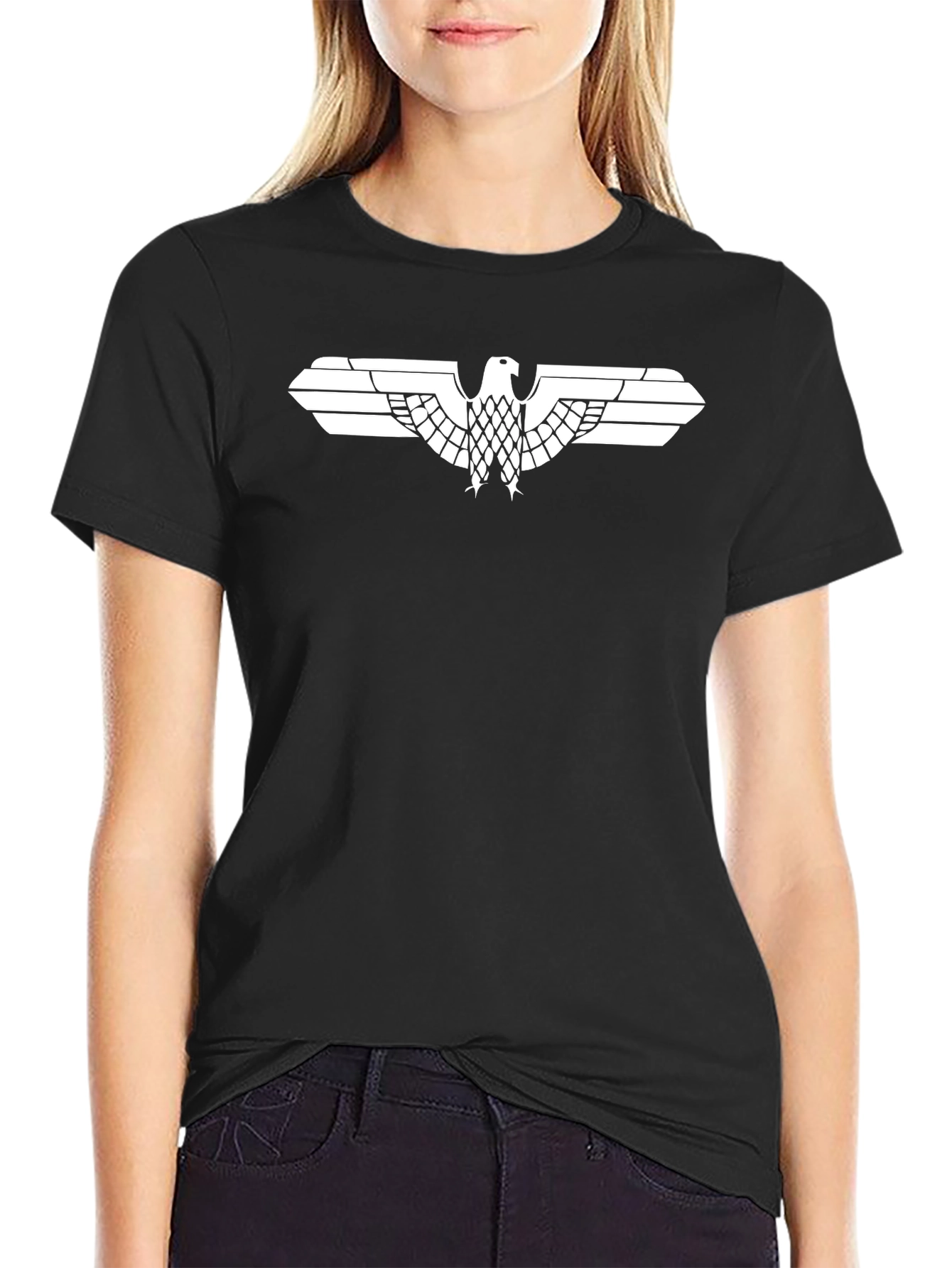 Black T-Shirt with Eagle Design