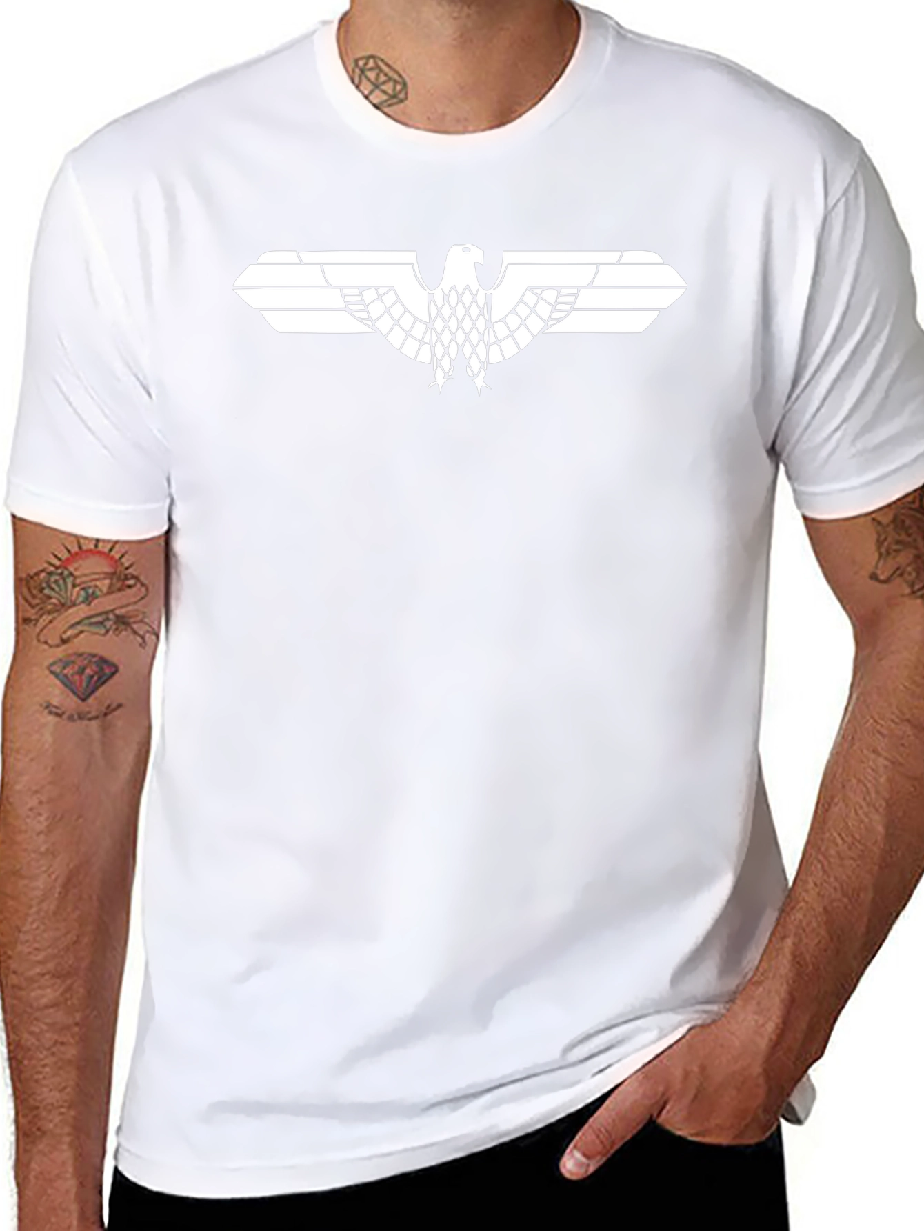 Black T-Shirt with Eagle Design