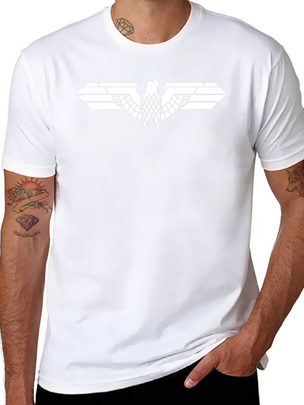 Black T-Shirt with Eagle Design