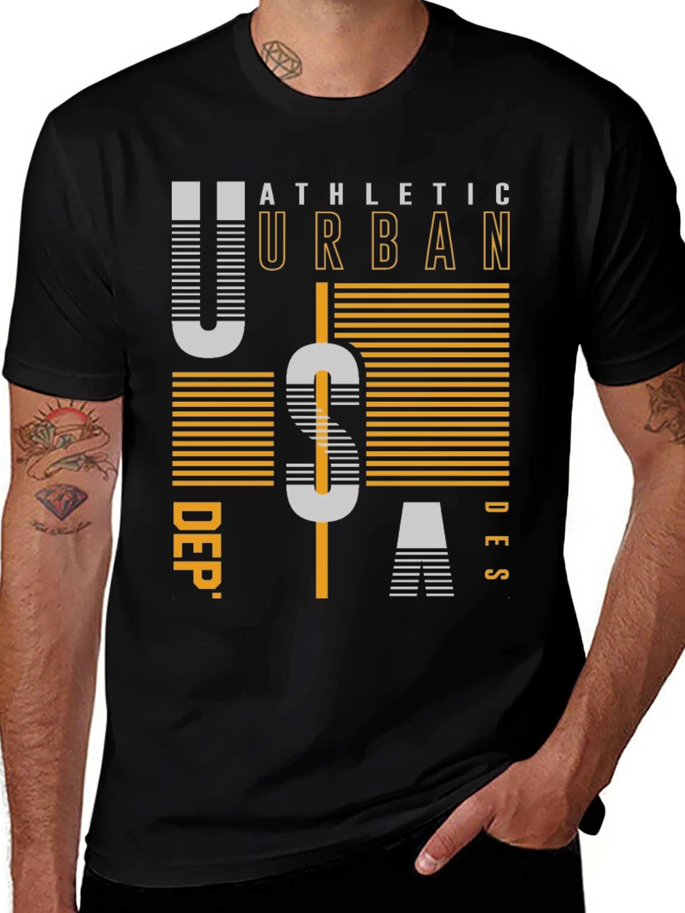 Athletic Urban USA Graphic Print T-Shirt