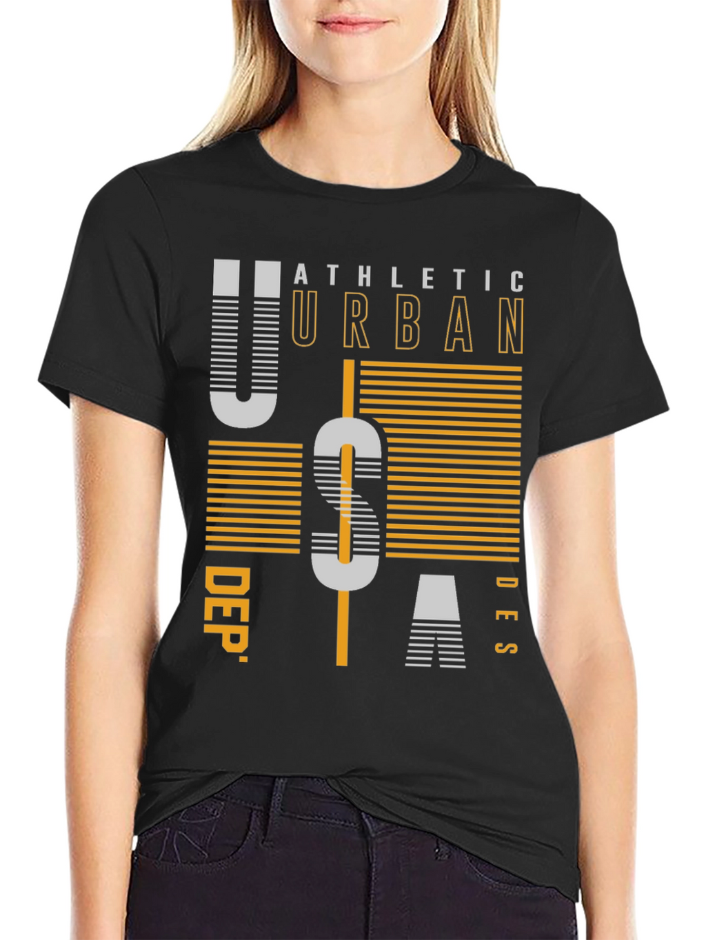 Athletic Urban USA Graphic Print T-Shirt
