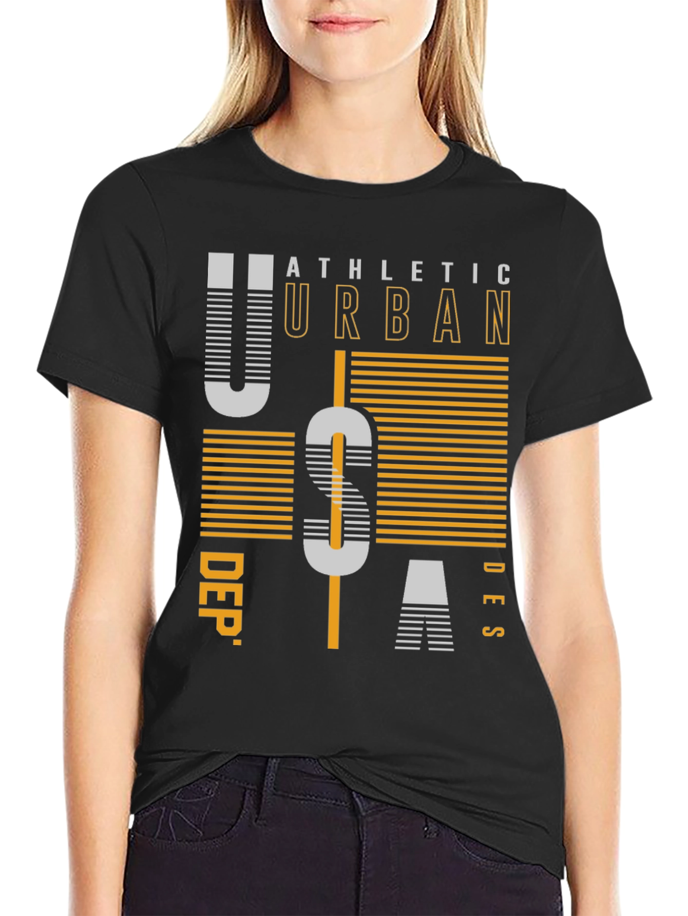 Athletic Urban USA Graphic Print T-Shirt