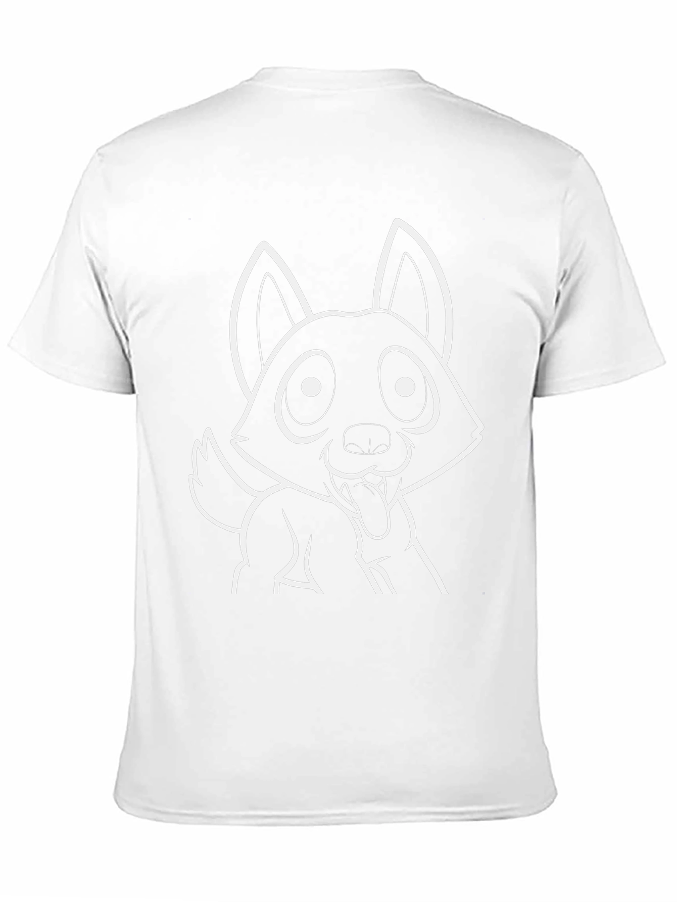 Cartoon Dog Graphic Black T-Shirt