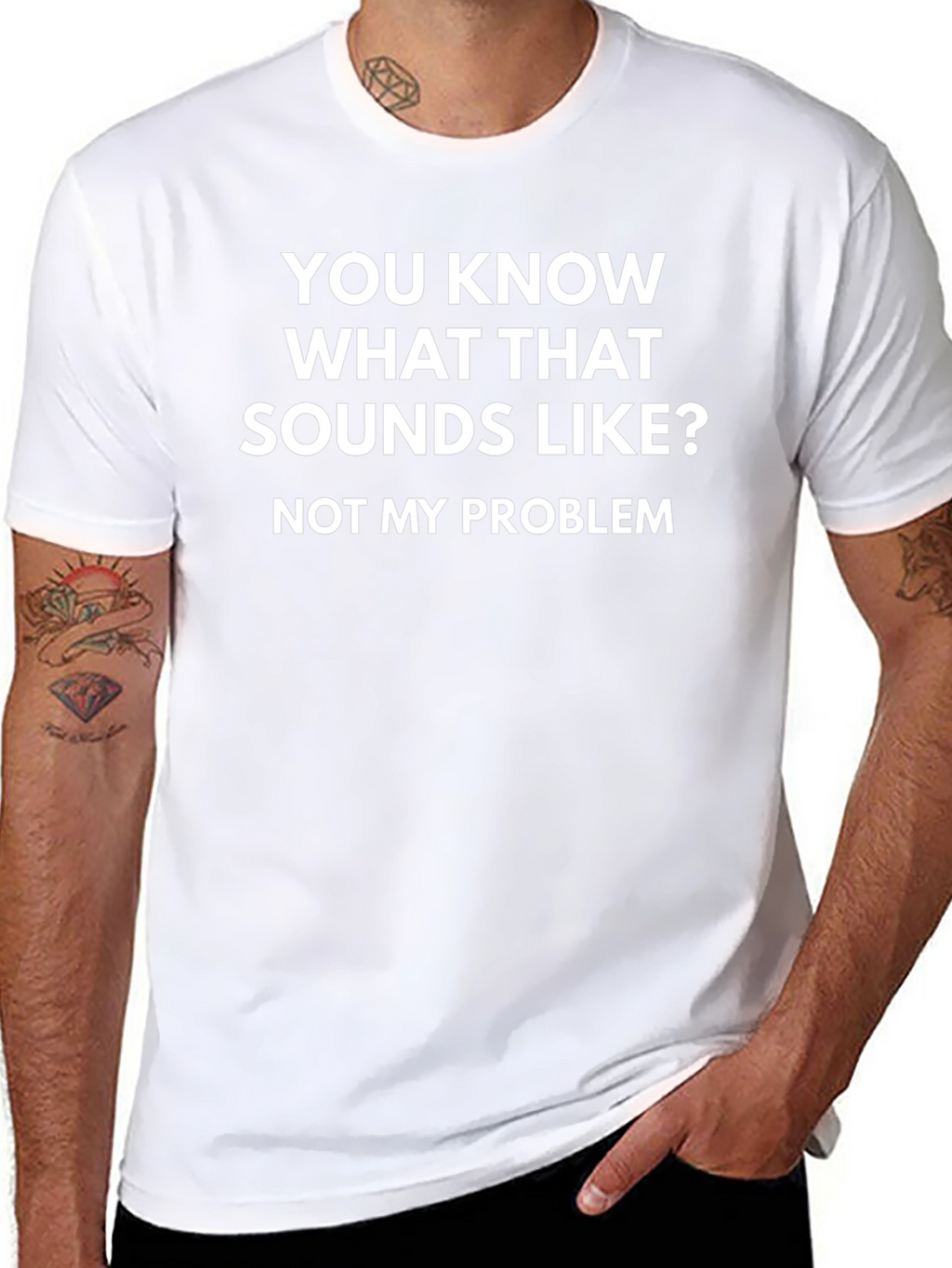 Funny Not My Problem Black Graphic T-Shirt
