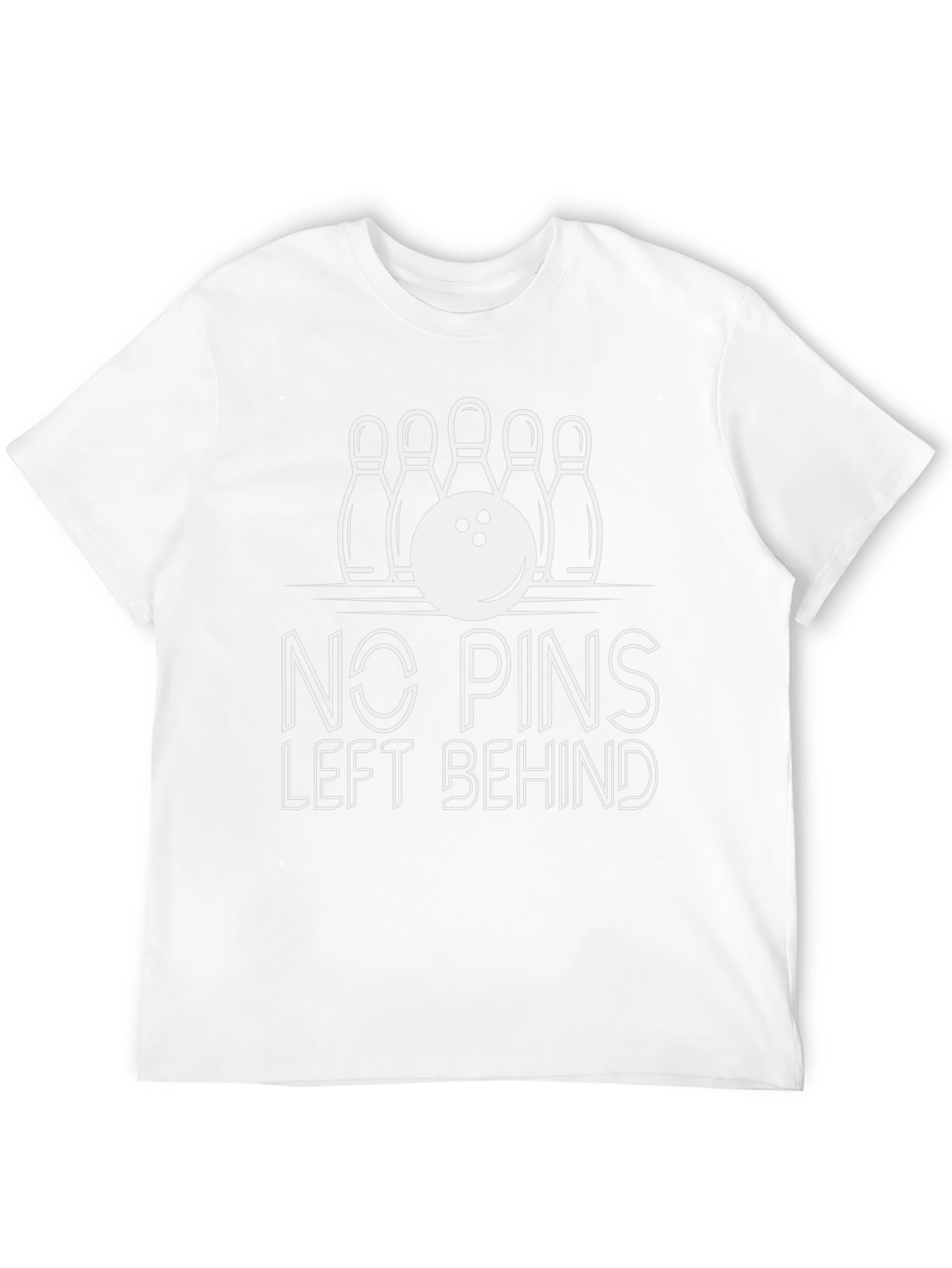 Bowling T-Shirt - No Pins Left Behind Graphic Tee