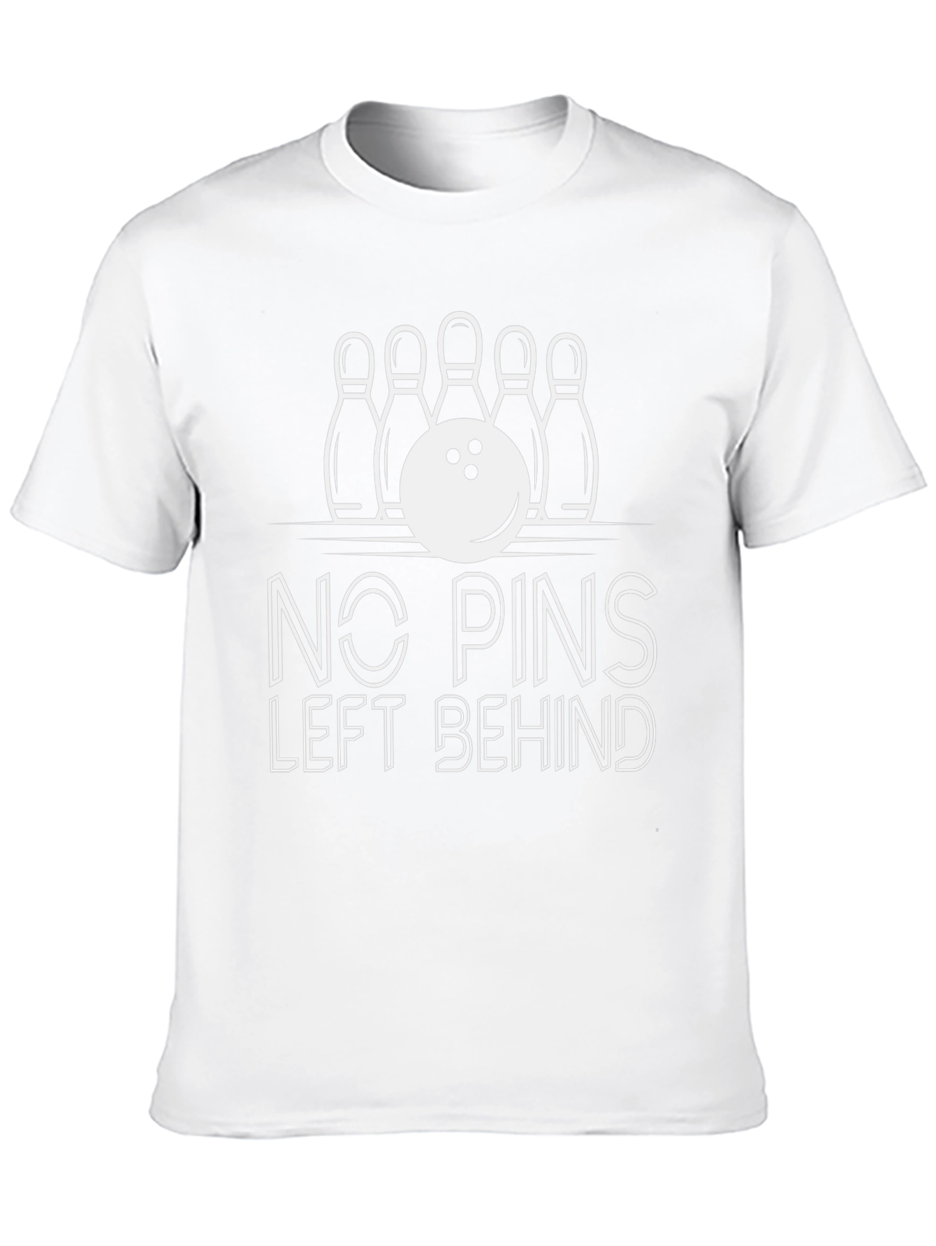 Bowling T-Shirt - No Pins Left Behind Graphic Tee