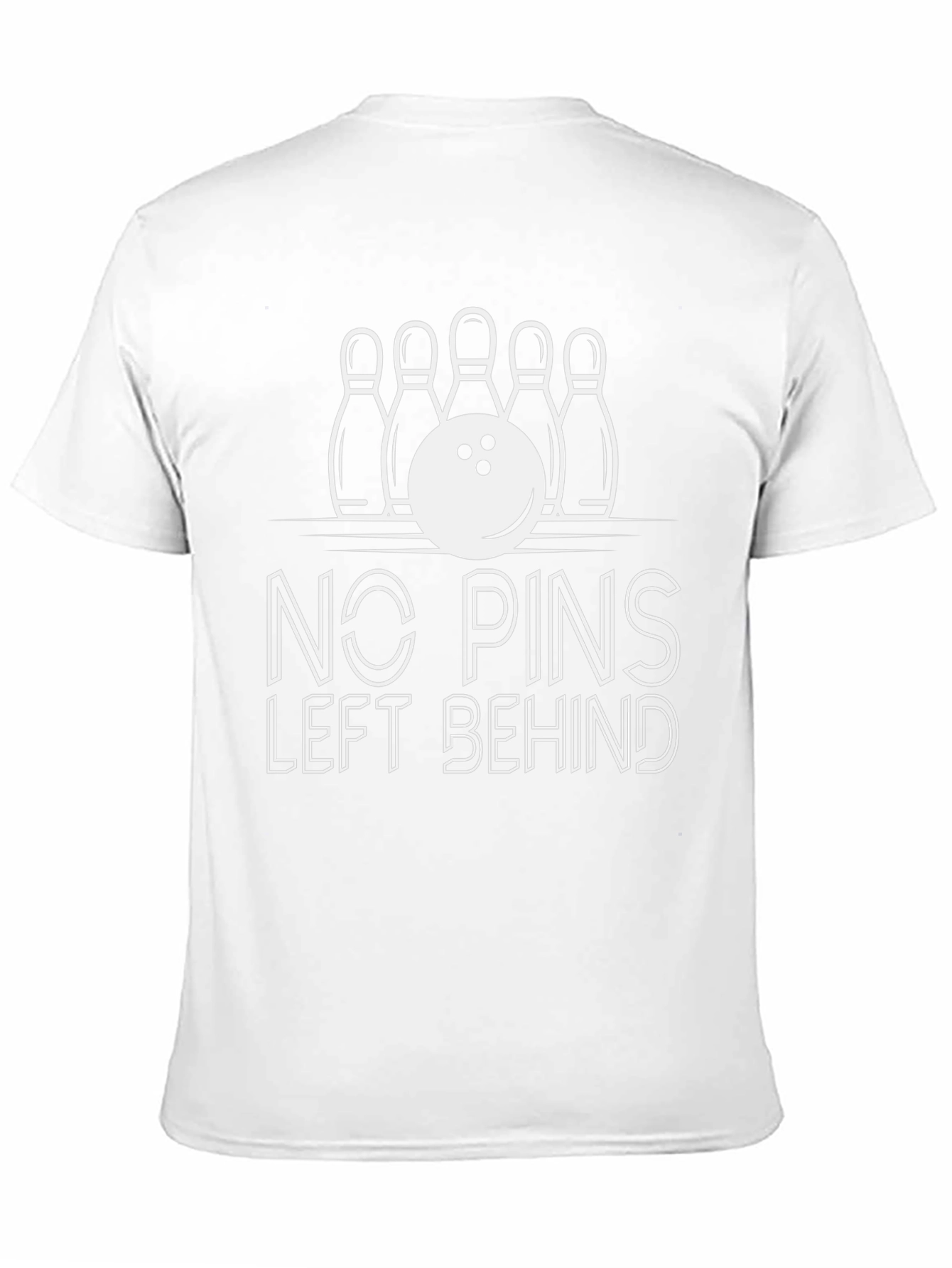 Bowling T-Shirt - No Pins Left Behind Graphic Tee