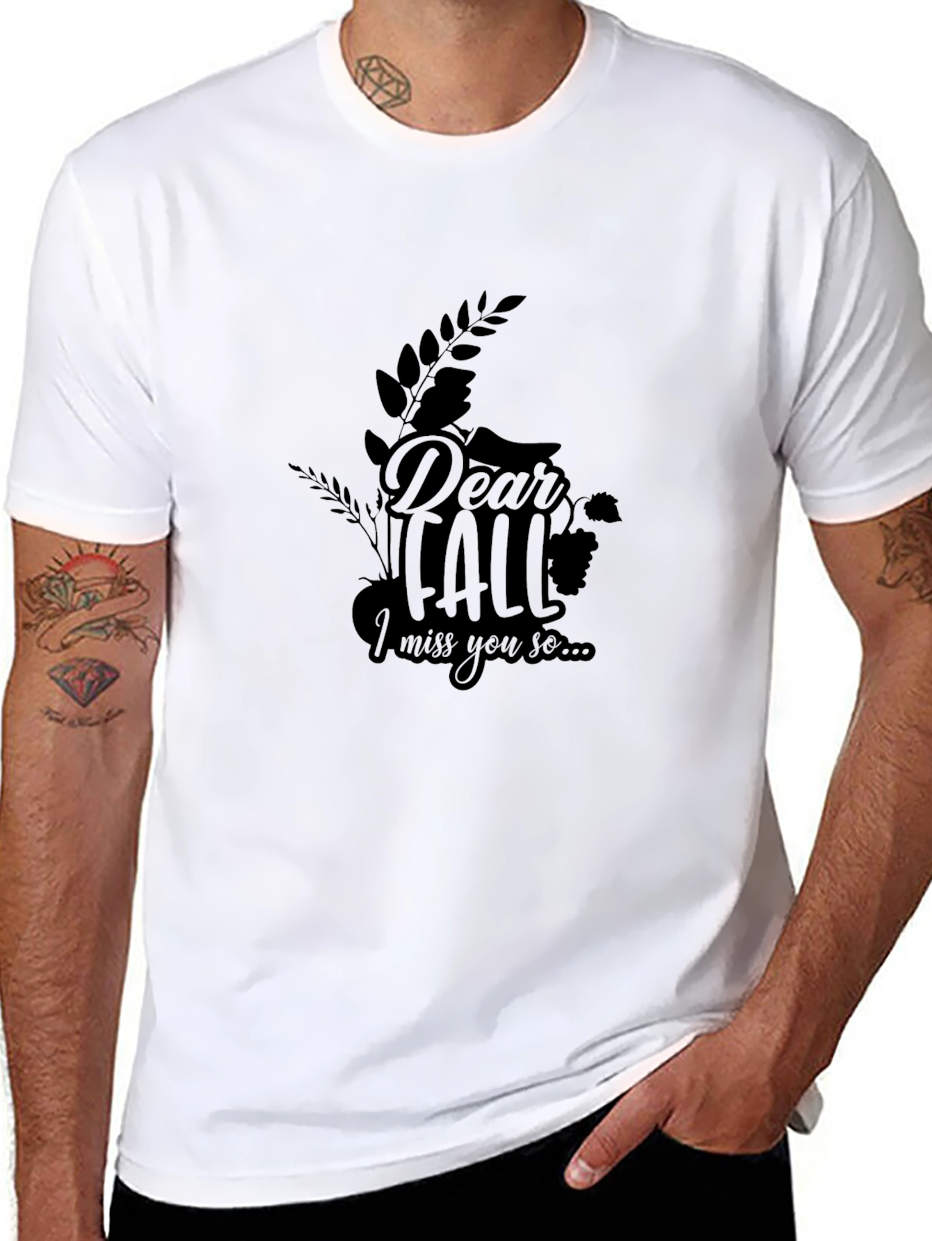 Dear Fall Graphic Tee - Unisex Black T-Shirt