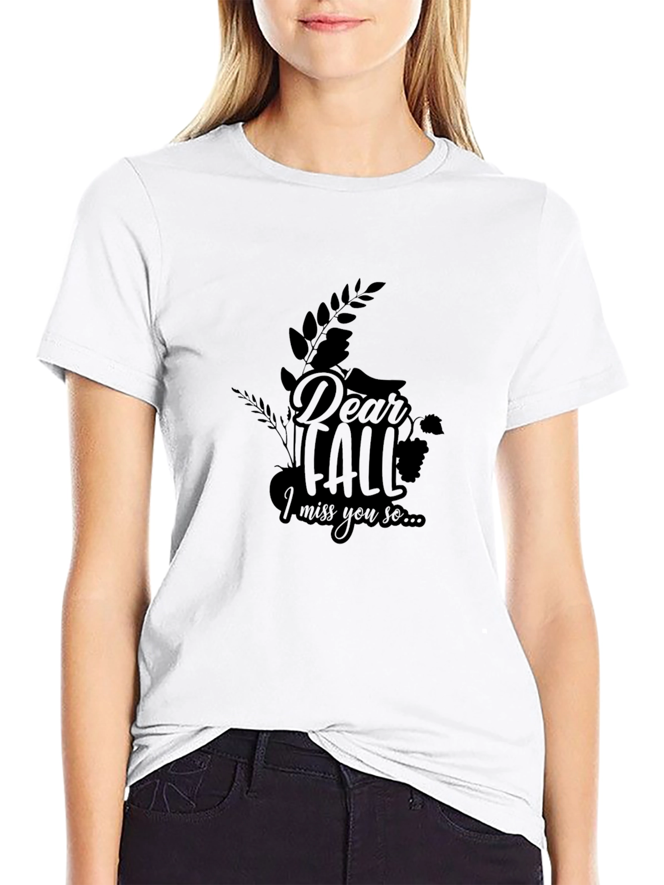 Dear Fall Graphic Tee - Unisex Black T-Shirt