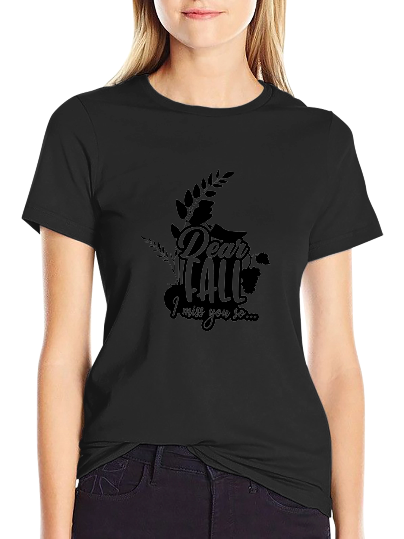 Dear Fall Graphic Tee - Unisex Black T-Shirt