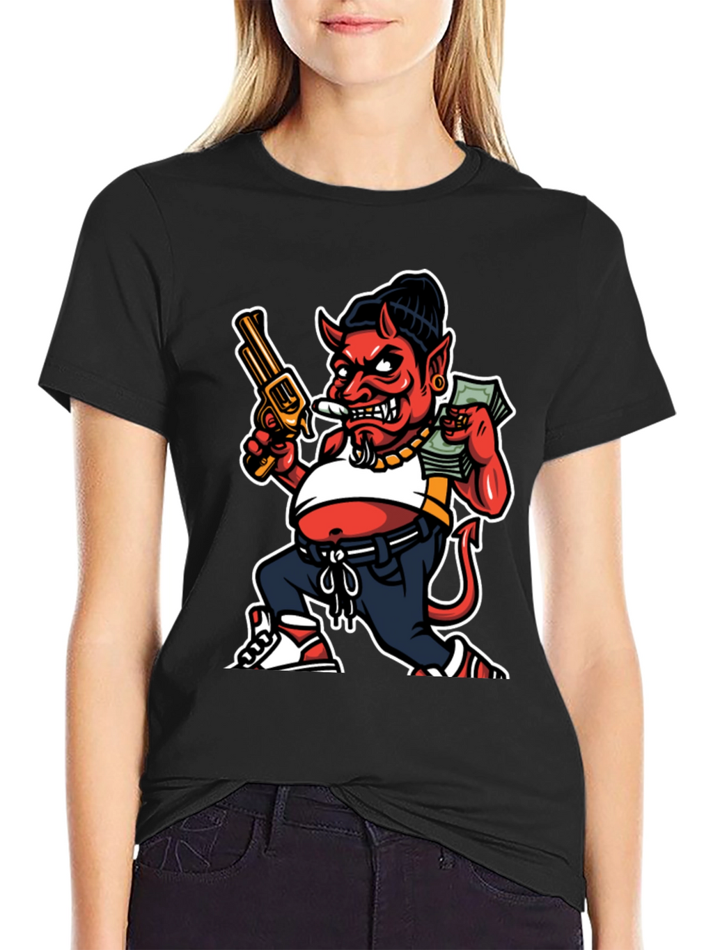 Devil Cartoon Graphic Tee