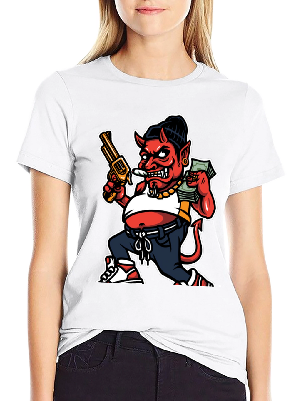 Devil Cartoon Graphic Tee