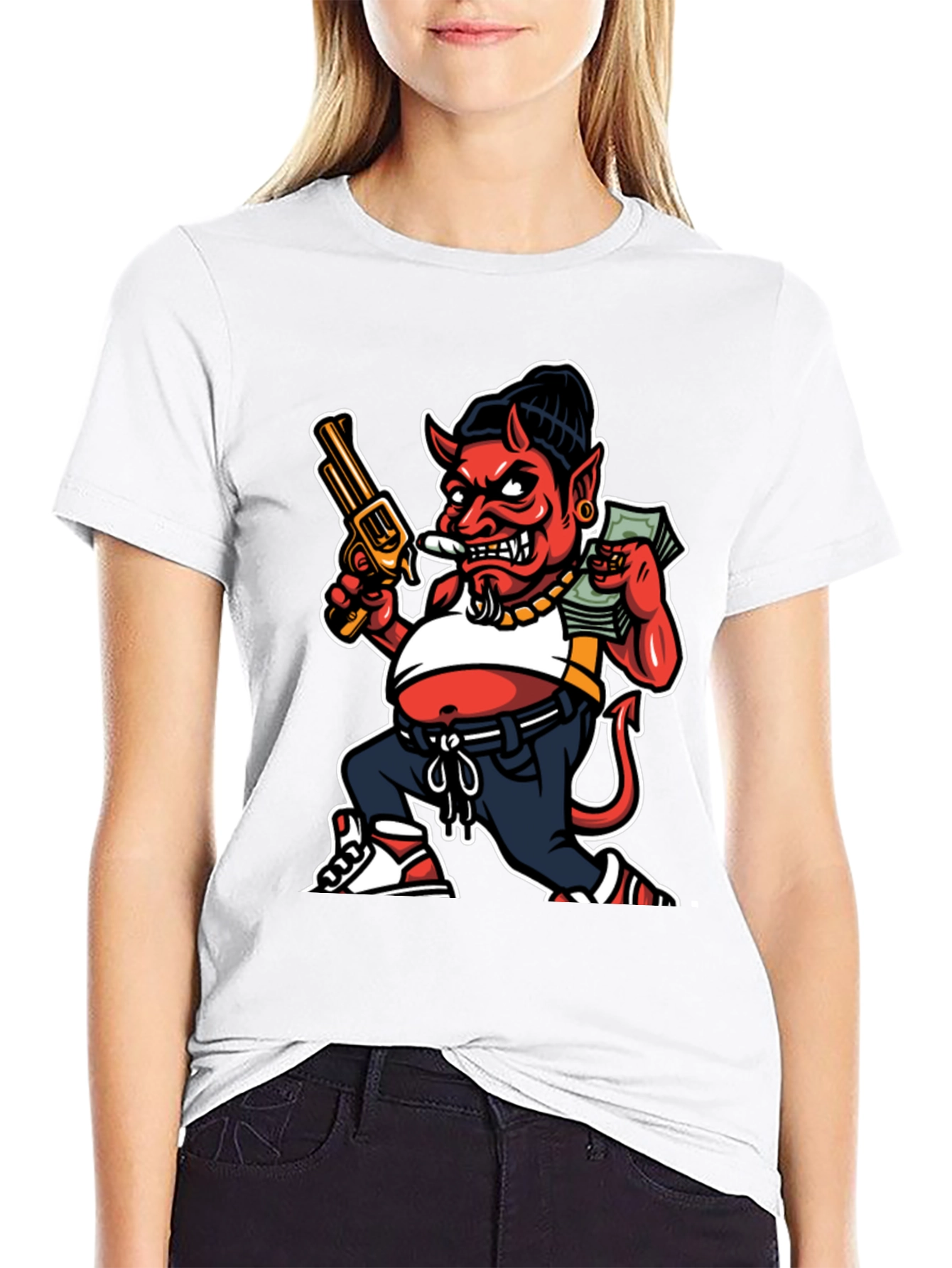 Devil Cartoon Graphic Tee