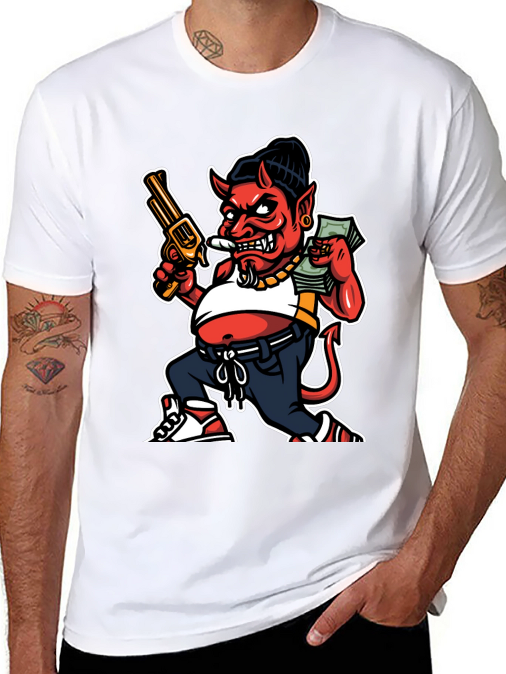 Devil Cartoon Graphic Tee