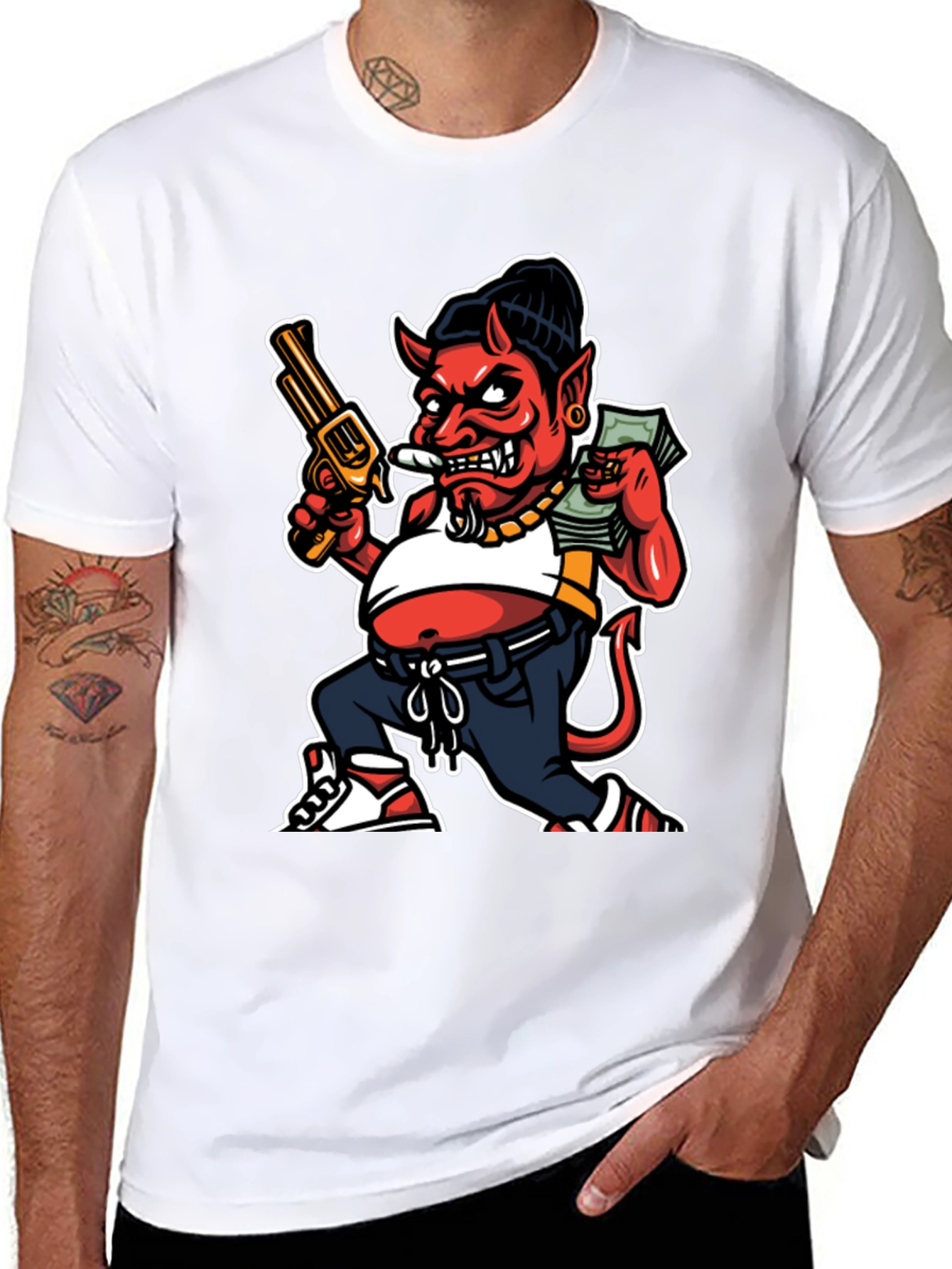 Devil Cartoon Graphic Tee