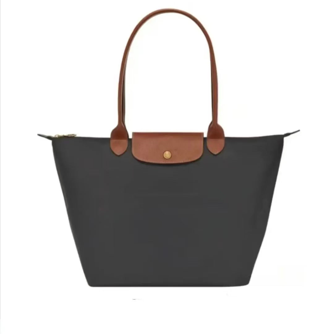 Longchamp - Mini Le Pliage Handbag, Gunmetal