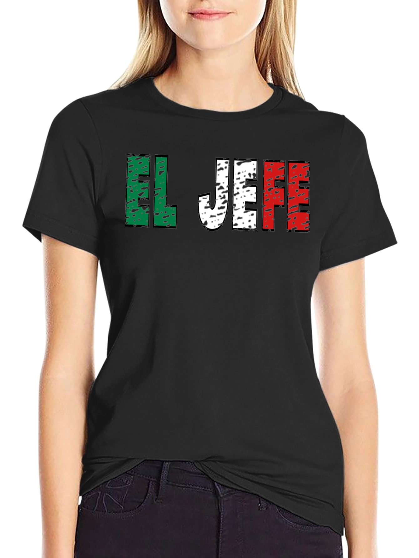 El Jefe T-Shirt - Mexican Flag Colors