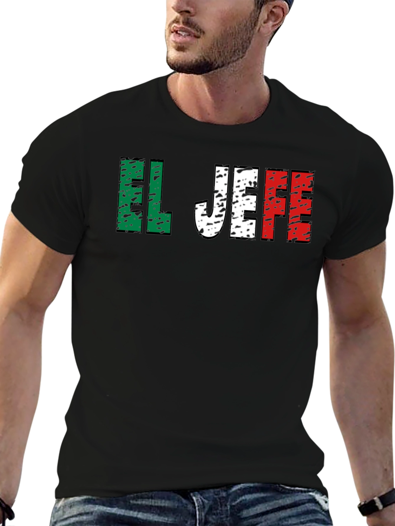 El Jefe T-Shirt - Mexican Flag Colors