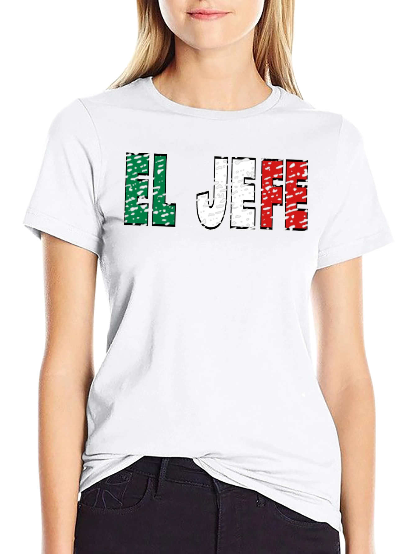 El Jefe T-Shirt - Mexican Flag Colors