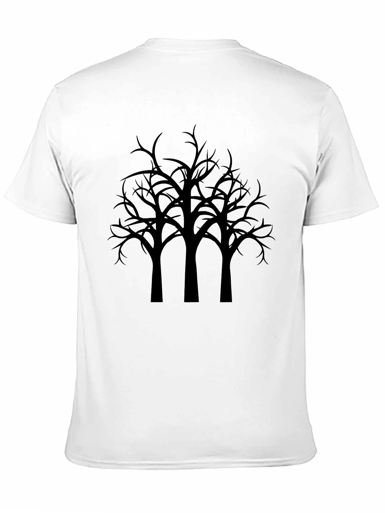 Spooky Tree Graphic Tee - Black Cotton Shirt