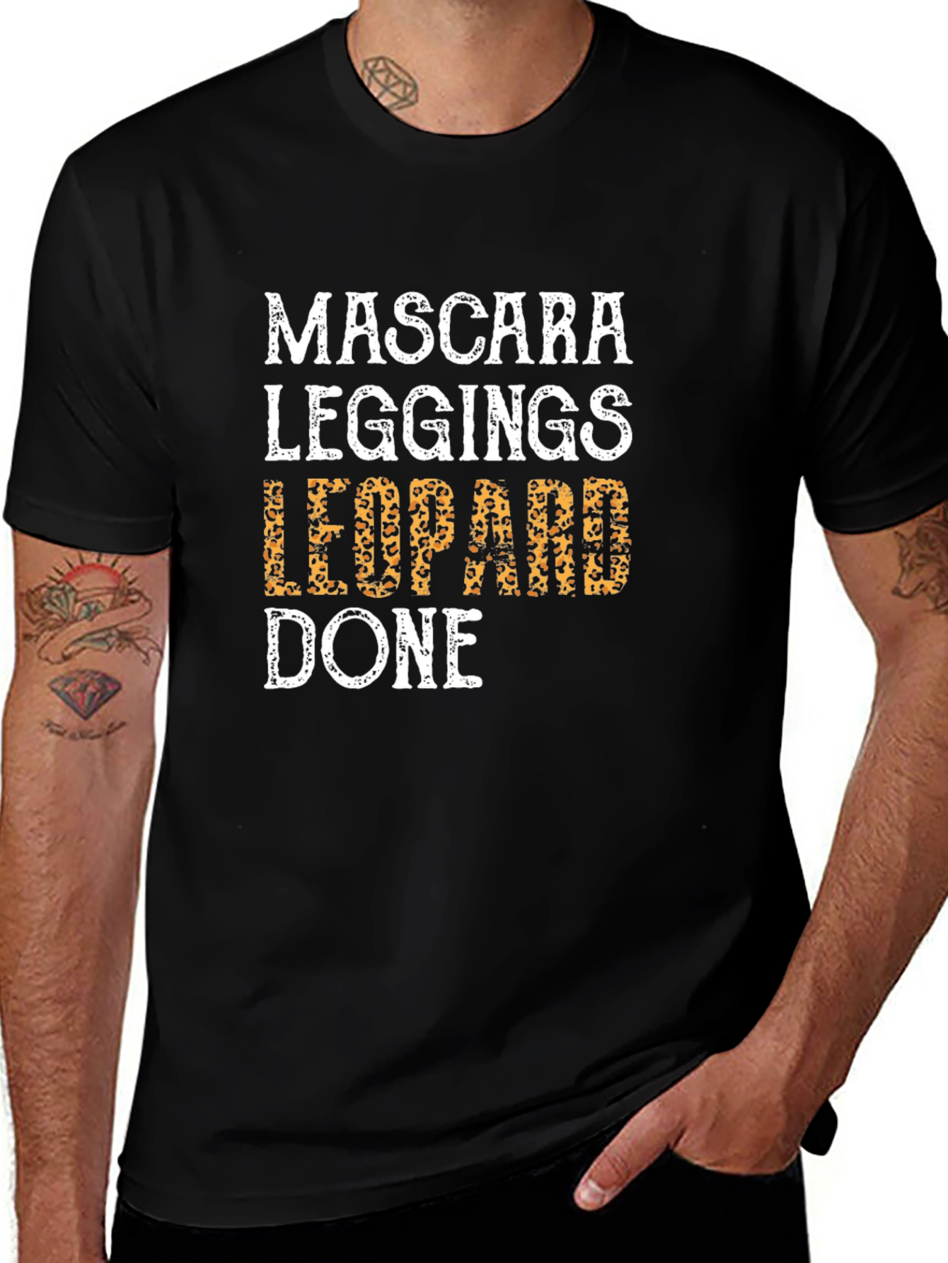 Mascara Leggings Leopard Done Graphic Tee