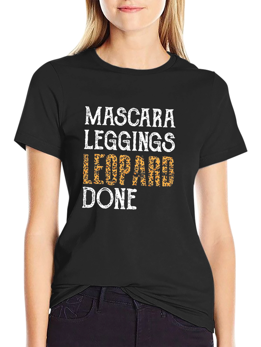 Mascara Leggings Leopard Done Graphic Tee