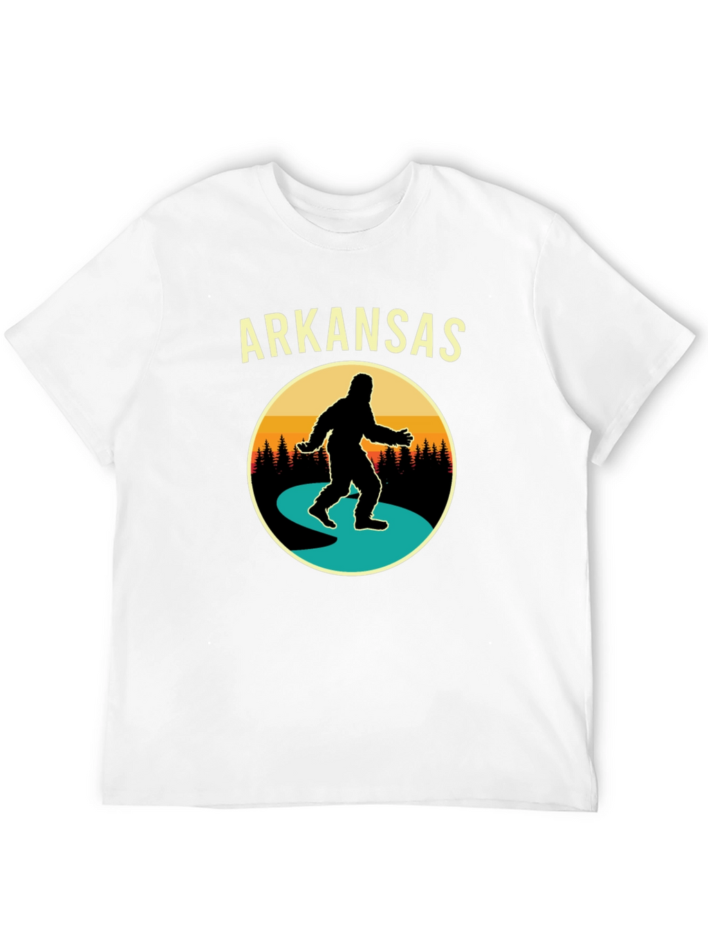 Arkansas Bigfoot Graphic Tee - Retro Style