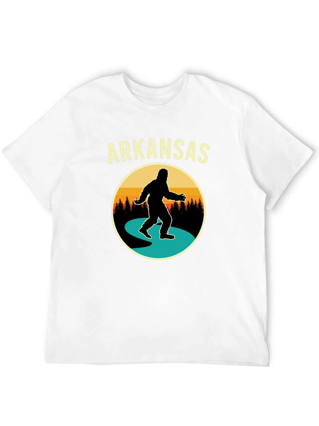 Arkansas Bigfoot Graphic Tee - Retro Style