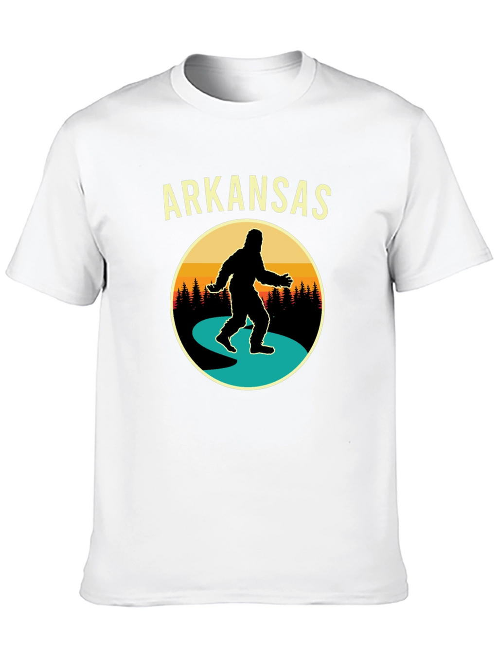 Arkansas Bigfoot Graphic Tee - Retro Style
