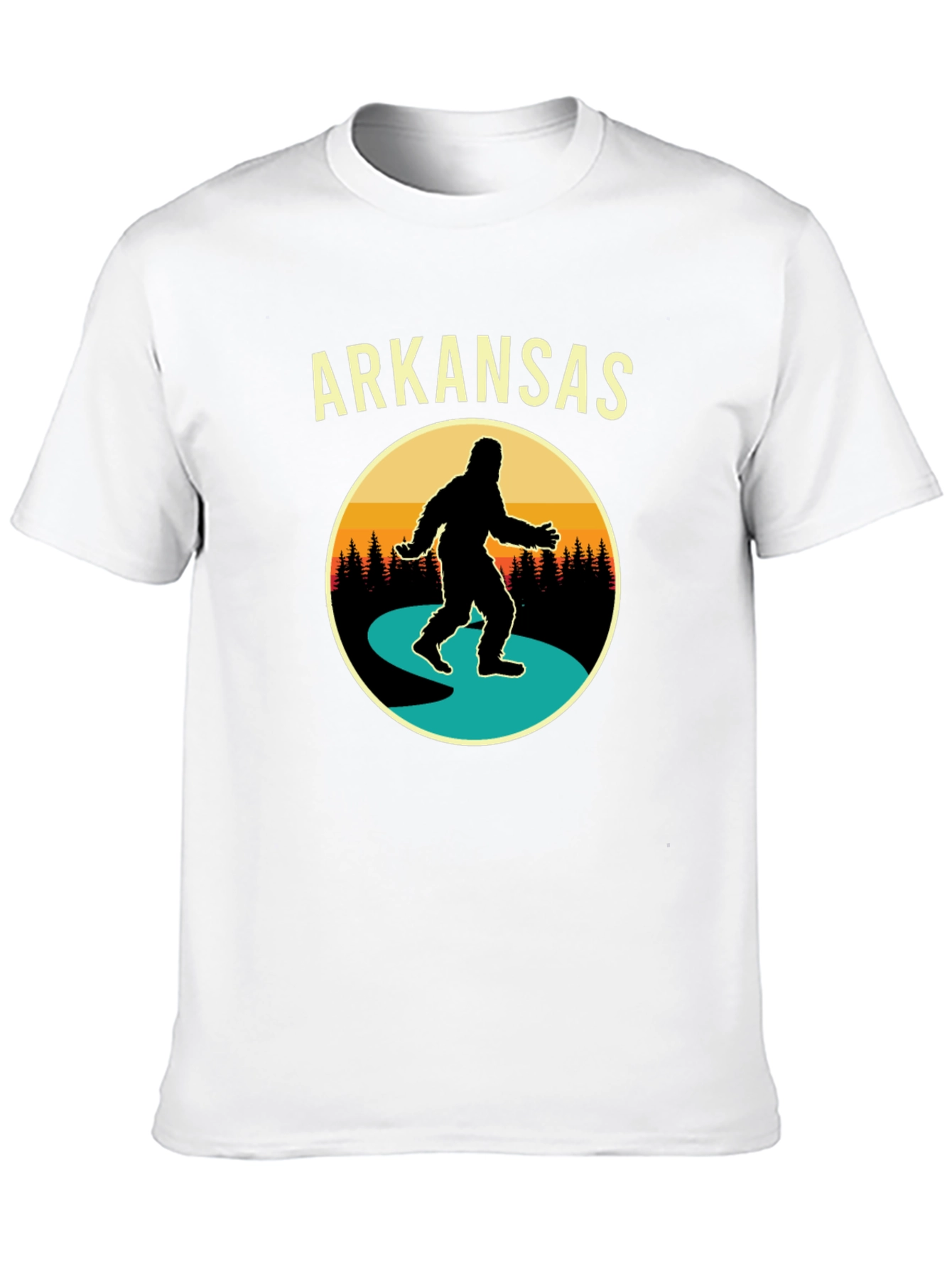 Arkansas Bigfoot Graphic Tee - Retro Style