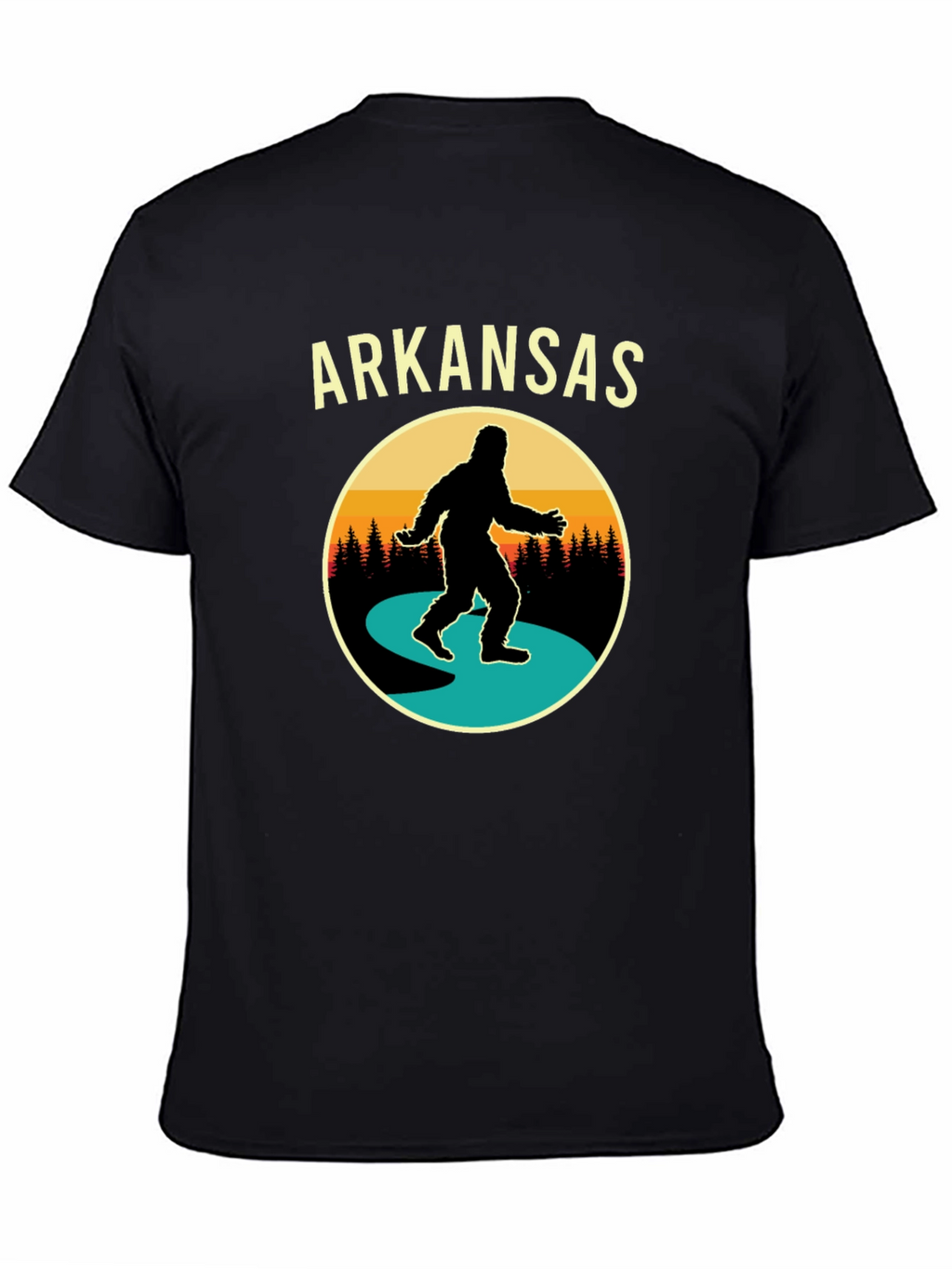 Arkansas Bigfoot Graphic Tee - Retro Style