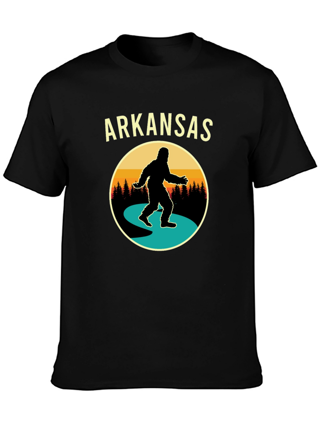 Arkansas Bigfoot Graphic Tee - Retro Style