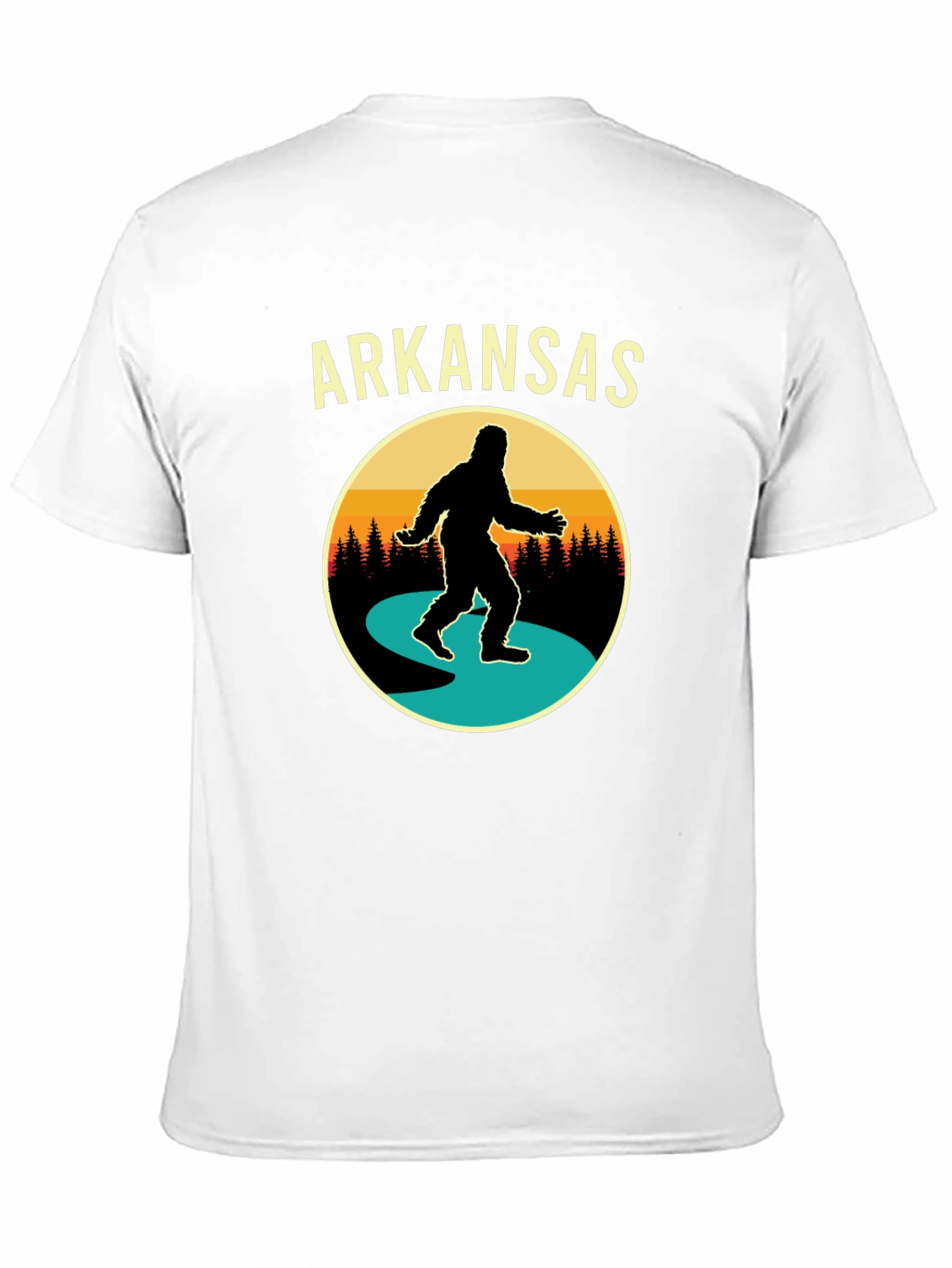 Arkansas Bigfoot Graphic Tee - Retro Style