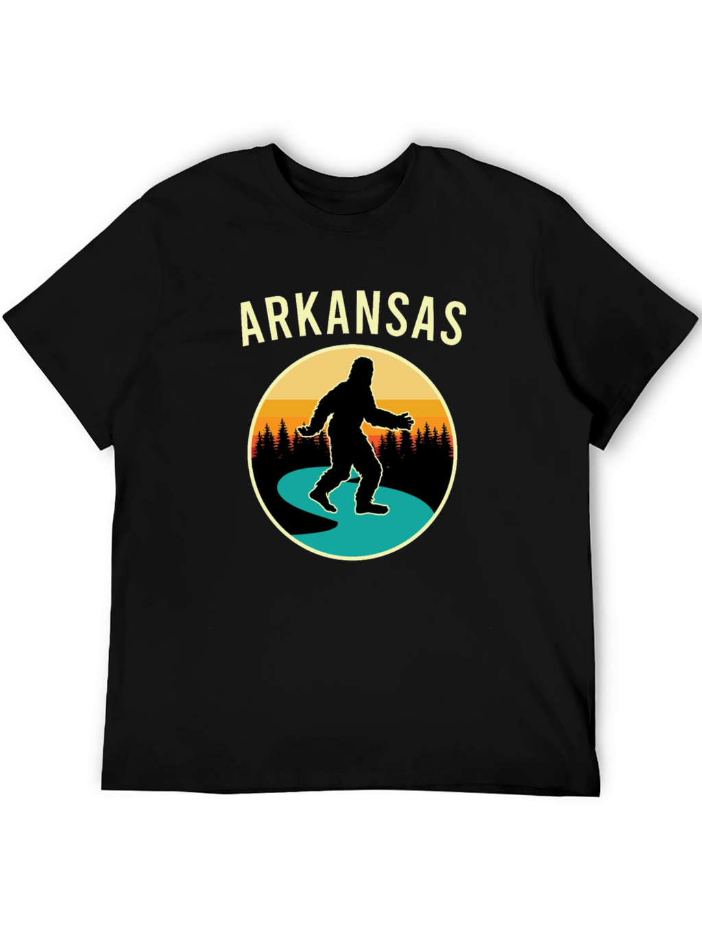 Arkansas Bigfoot Graphic Tee - Retro Style