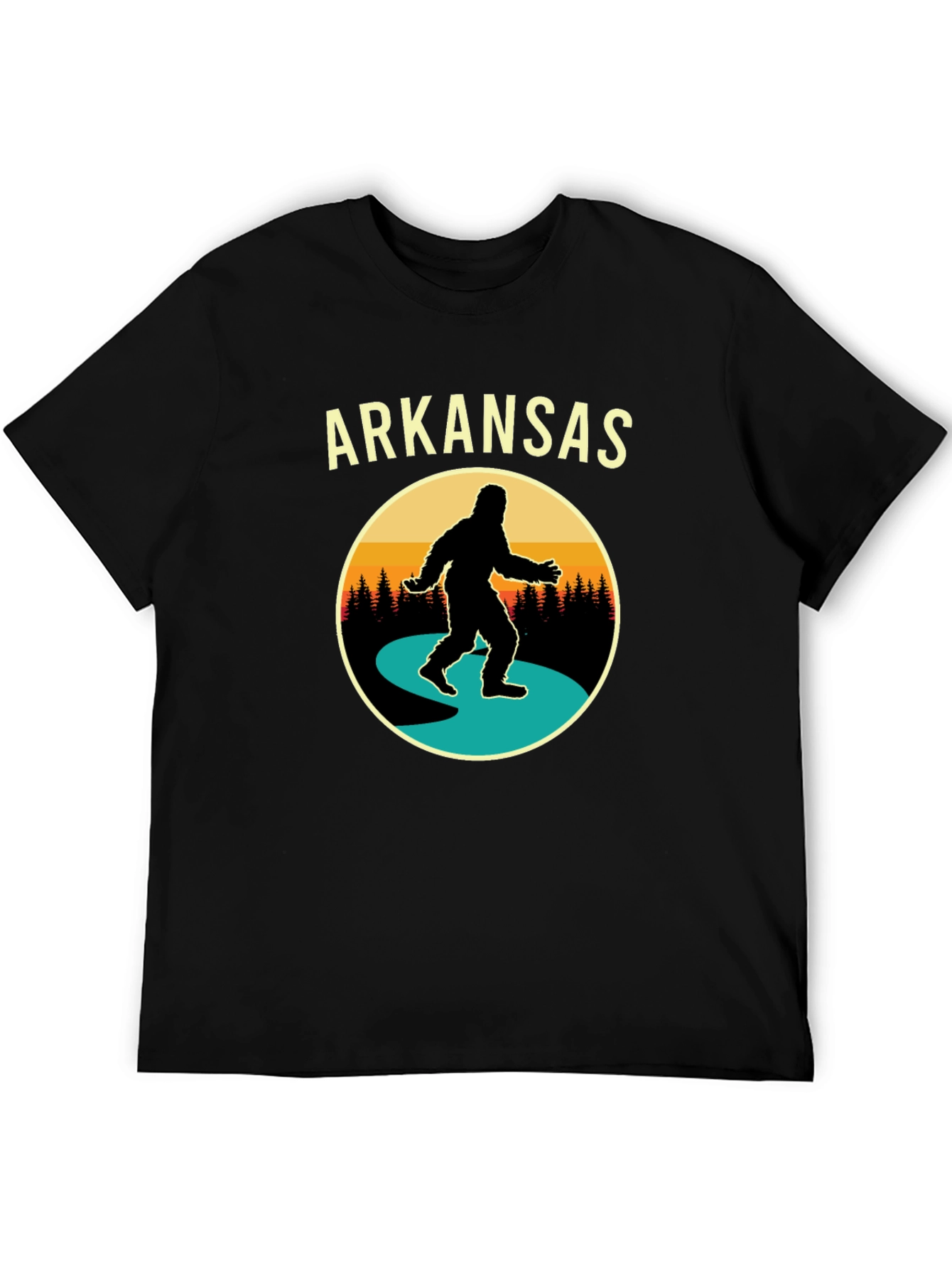 Arkansas Bigfoot Graphic Tee - Retro Style