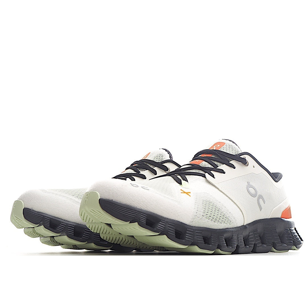 On Cloud X3 Running Shoes White-orange-green