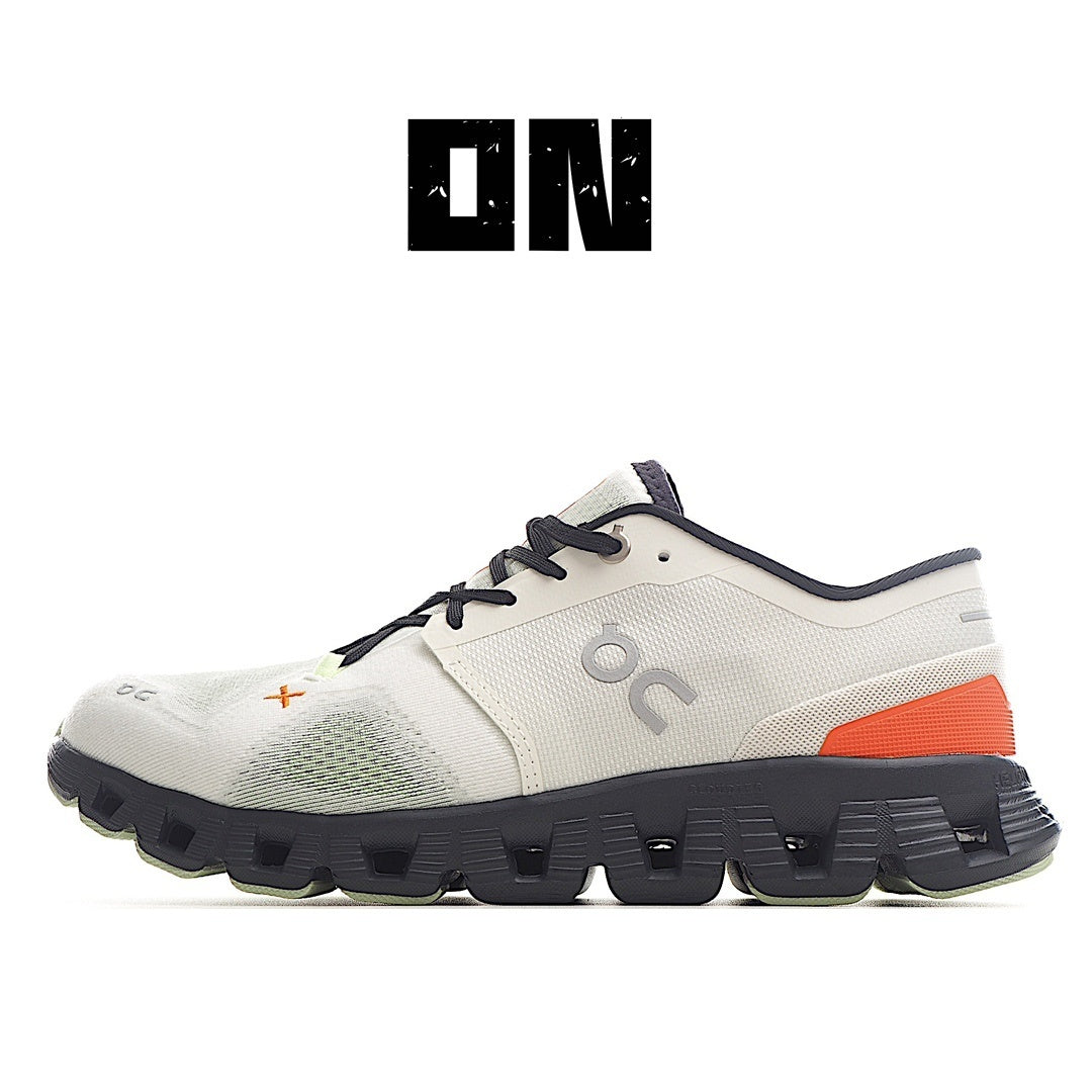 On Cloud X3 Running Shoes White-orange-green