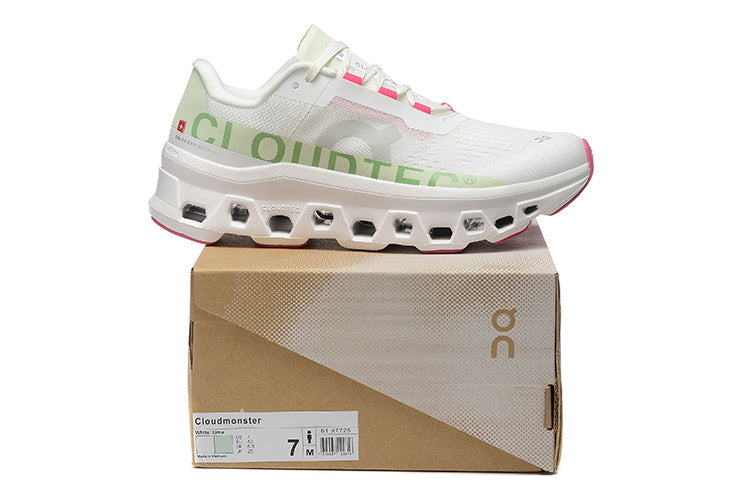 On Running Cloudmonster Sneakers Grass green-white