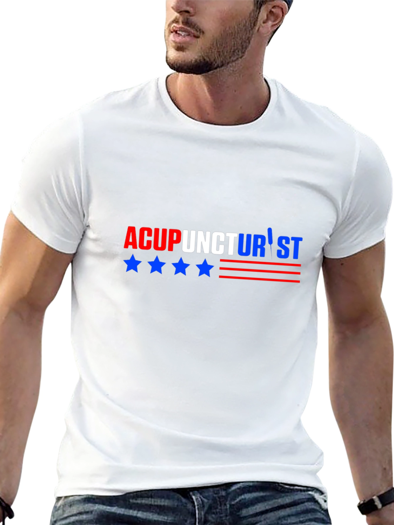 Acupuncturist Graphic T-Shirt - Patriotic Design