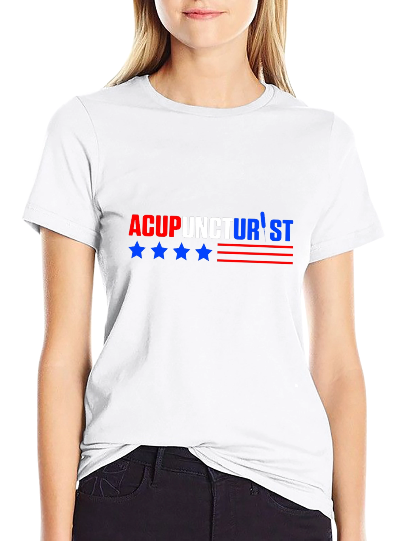 Acupuncturist Graphic T-Shirt - Patriotic Design