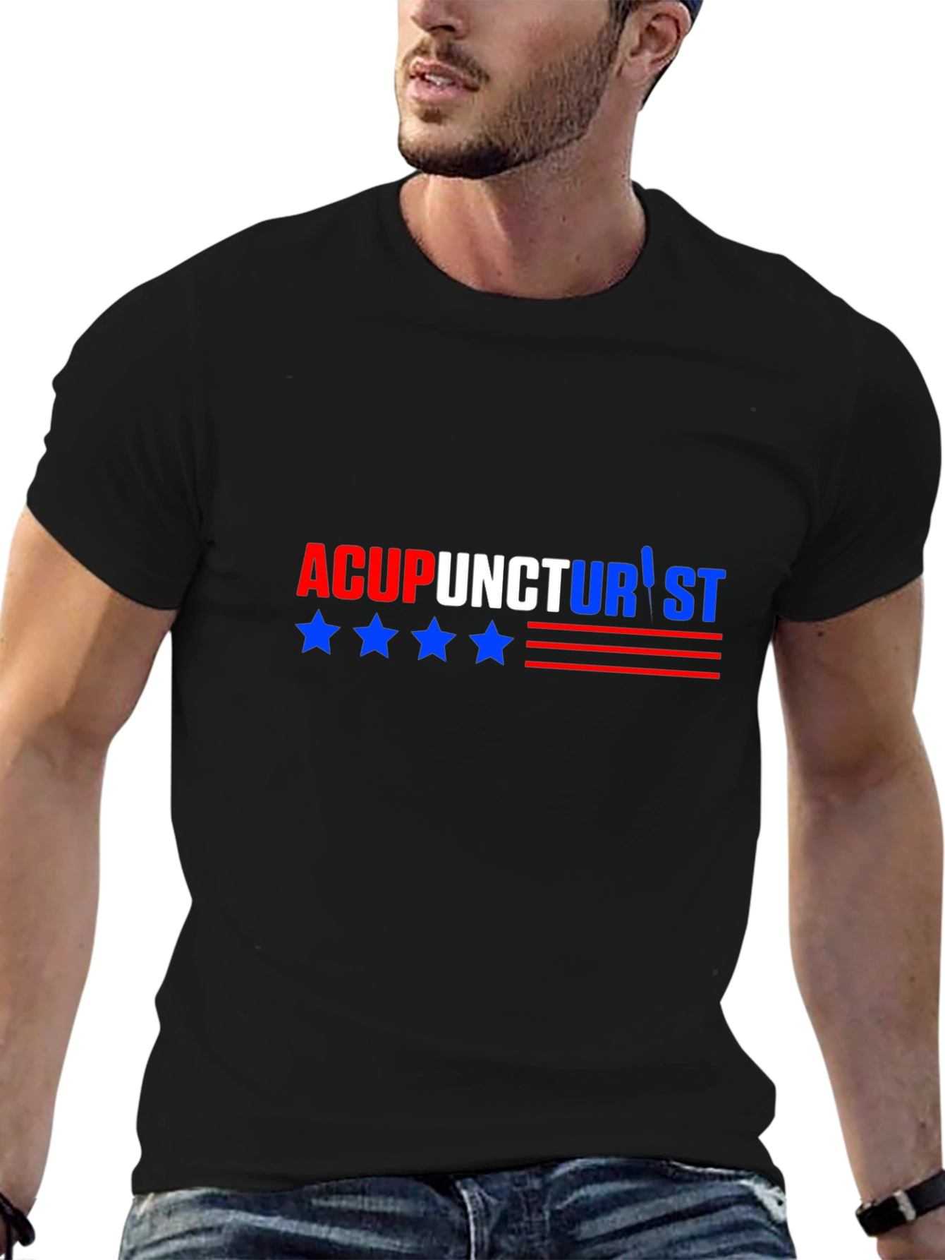 Acupuncturist Graphic T-Shirt - Patriotic Design