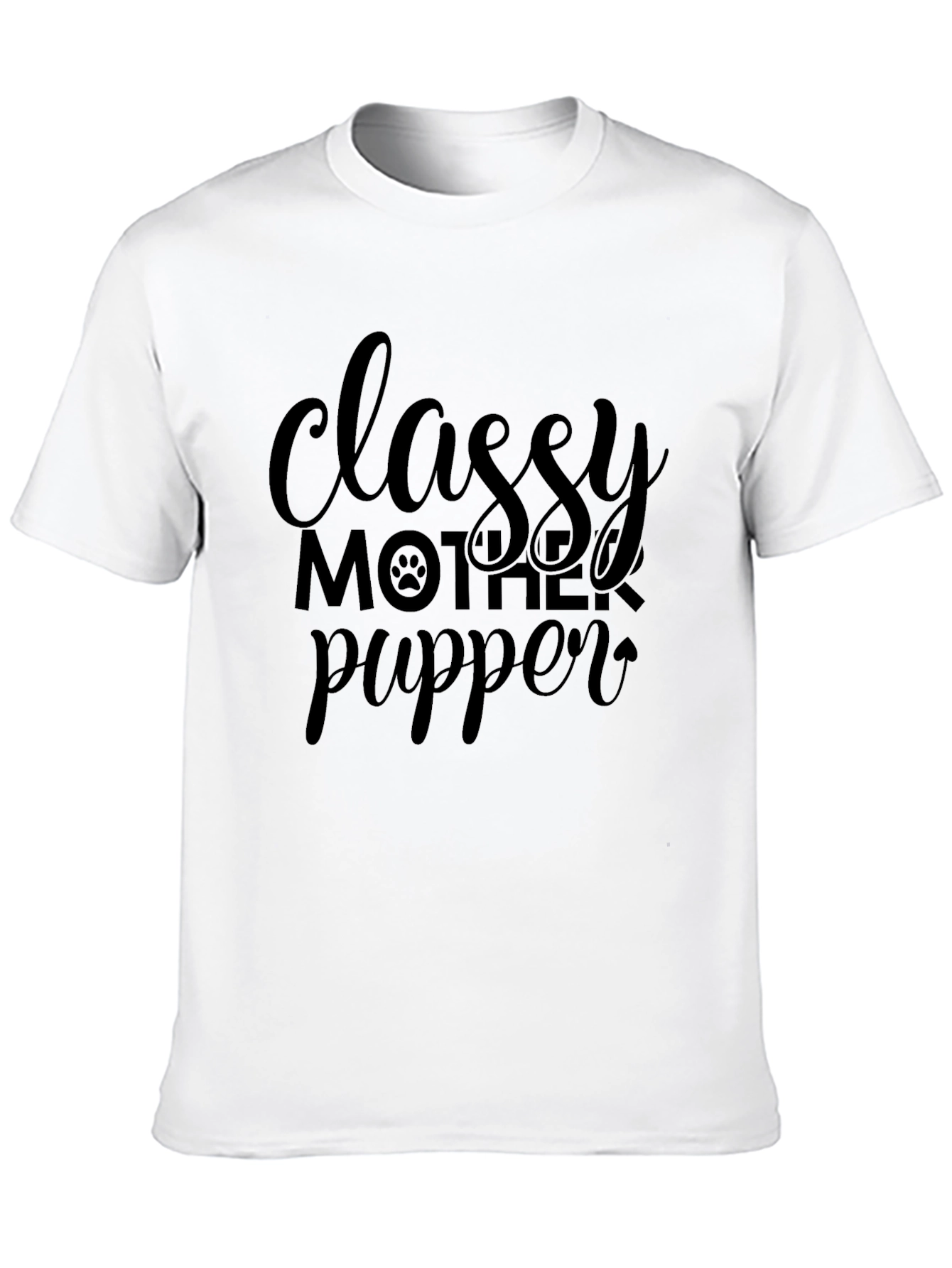 Classy Mother Pupper Black Graphic T-Shirt