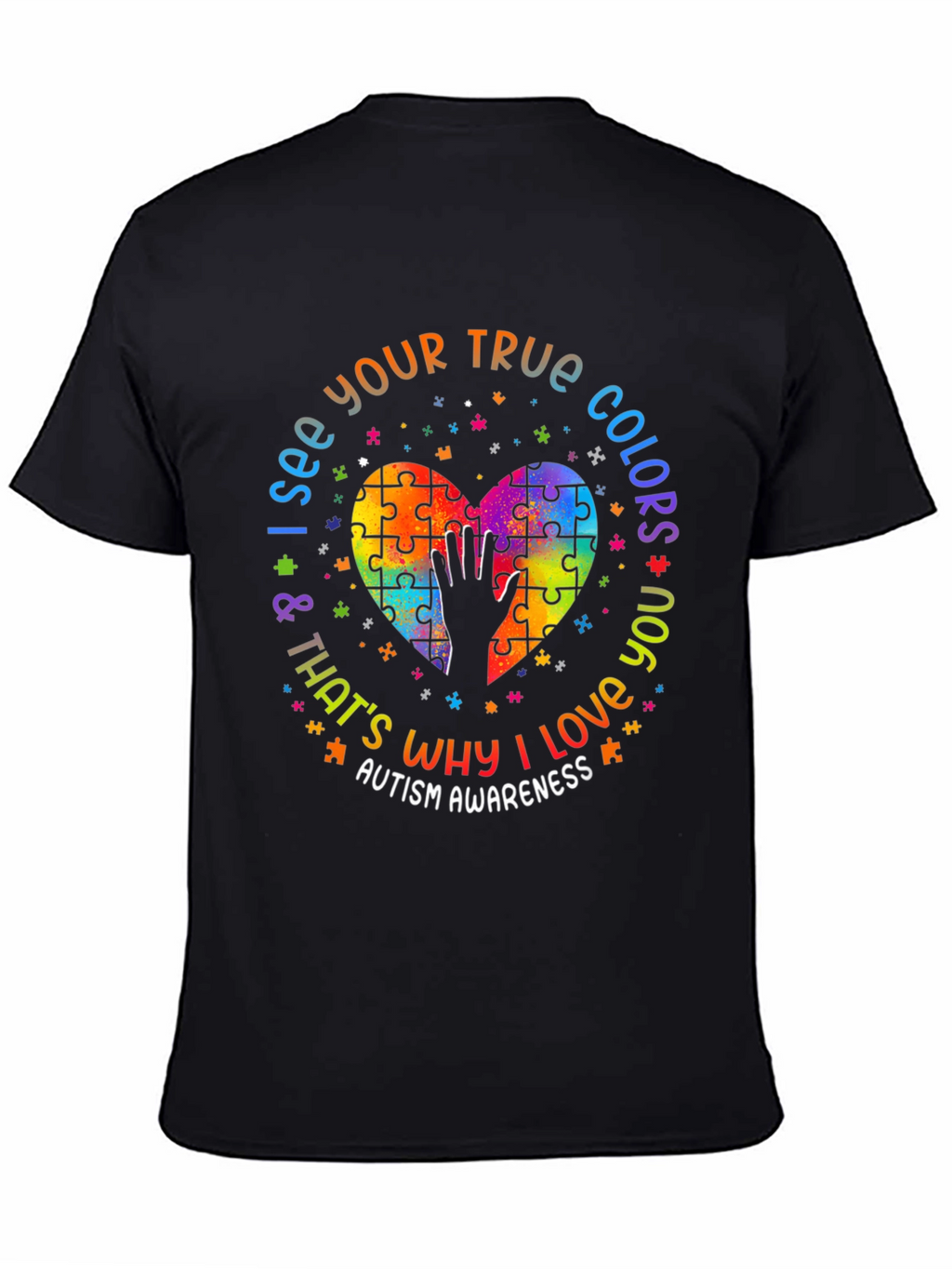 Autism Awareness T-Shirt - Puzzle Heart Design