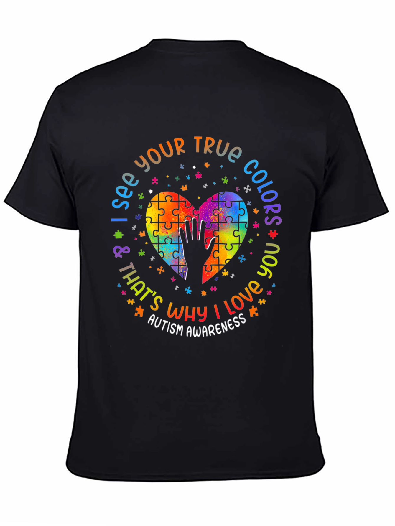 Autism Awareness T-Shirt - Puzzle Heart Design